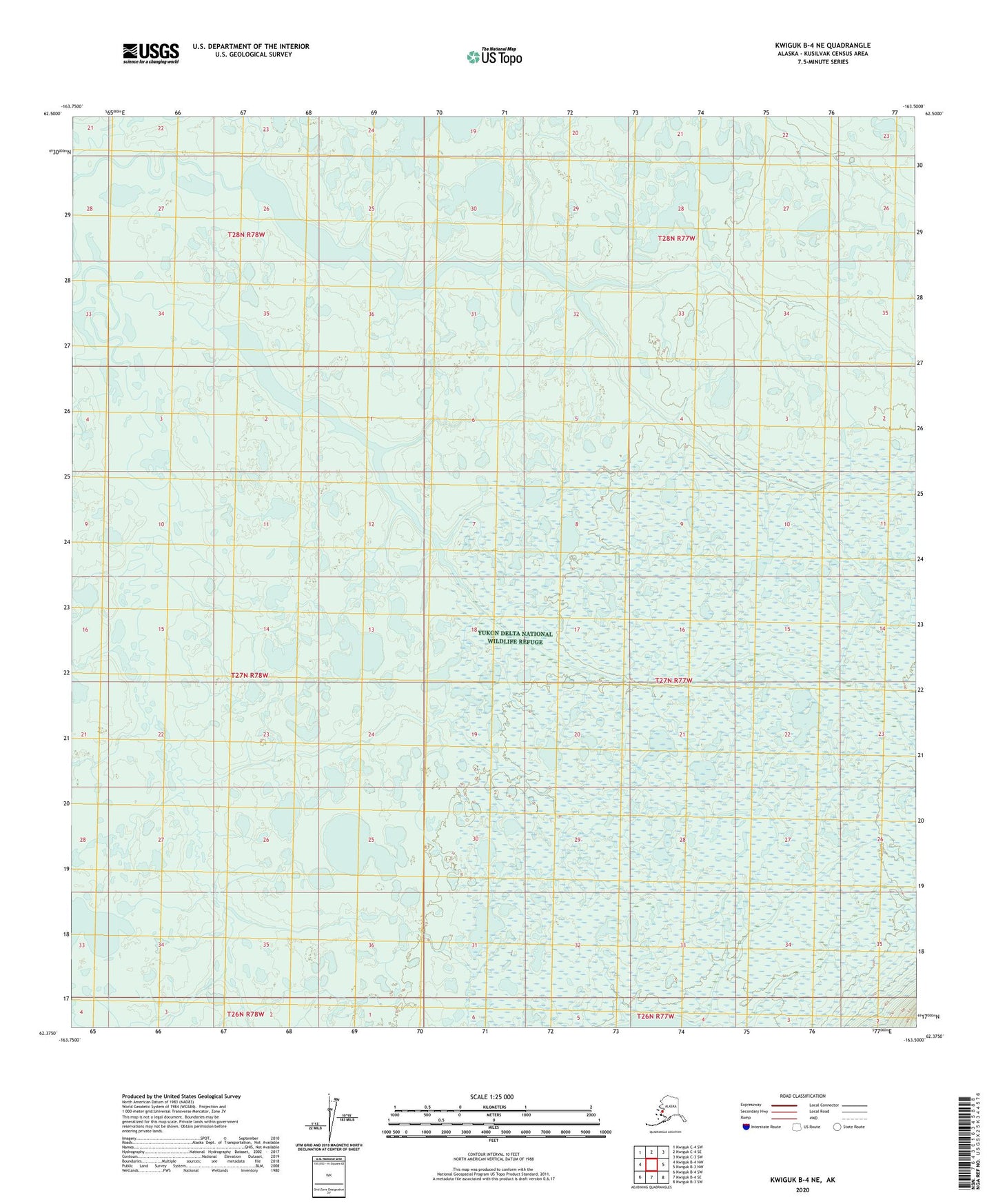 Kwiguk B-4 NE Alaska US Topo Map Image