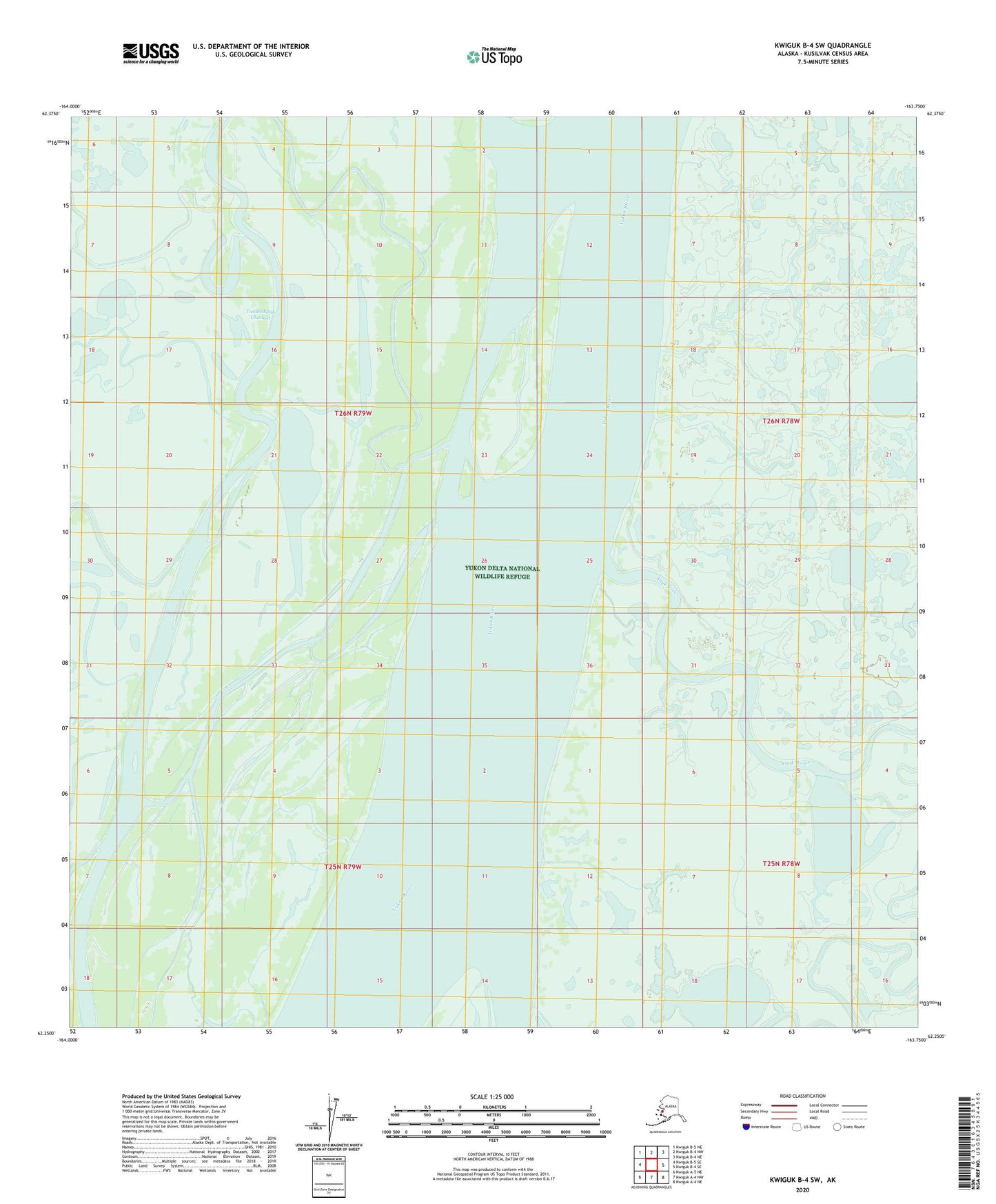 Kwiguk B-4 SW Alaska US Topo Map Image