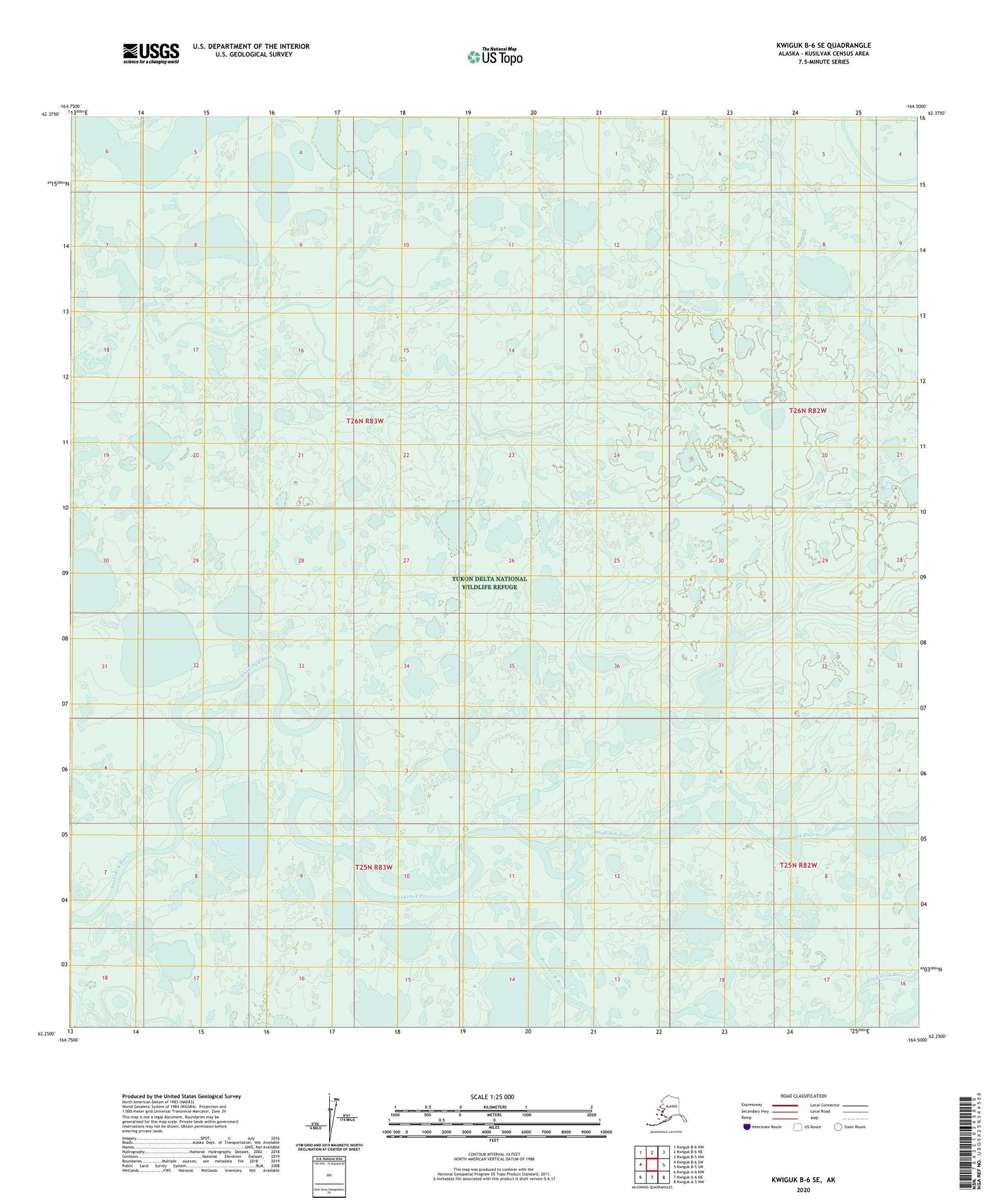 Kwiguk B-6 SE Alaska US Topo Map Image