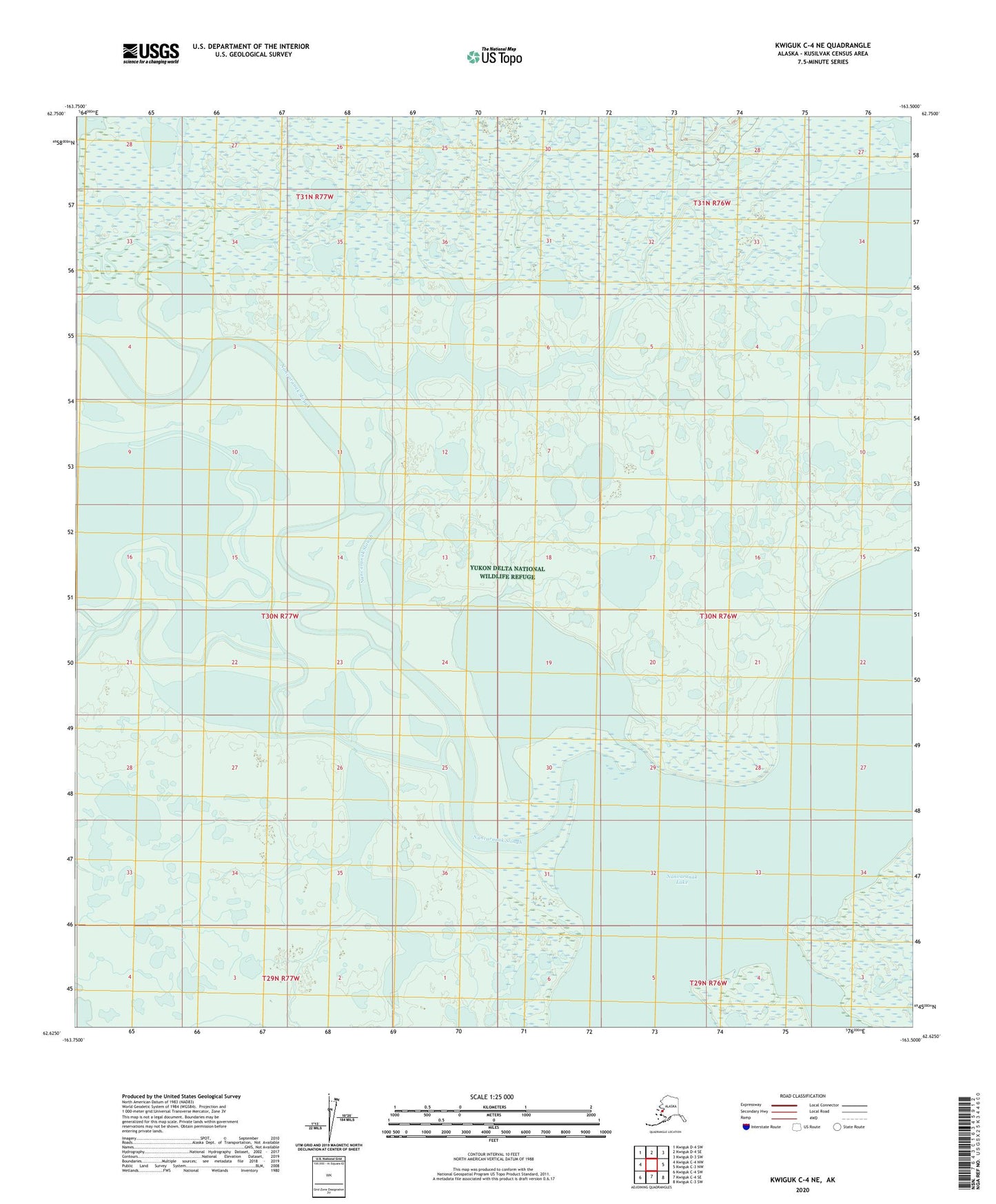 Kwiguk C-4 NE Alaska US Topo Map Image