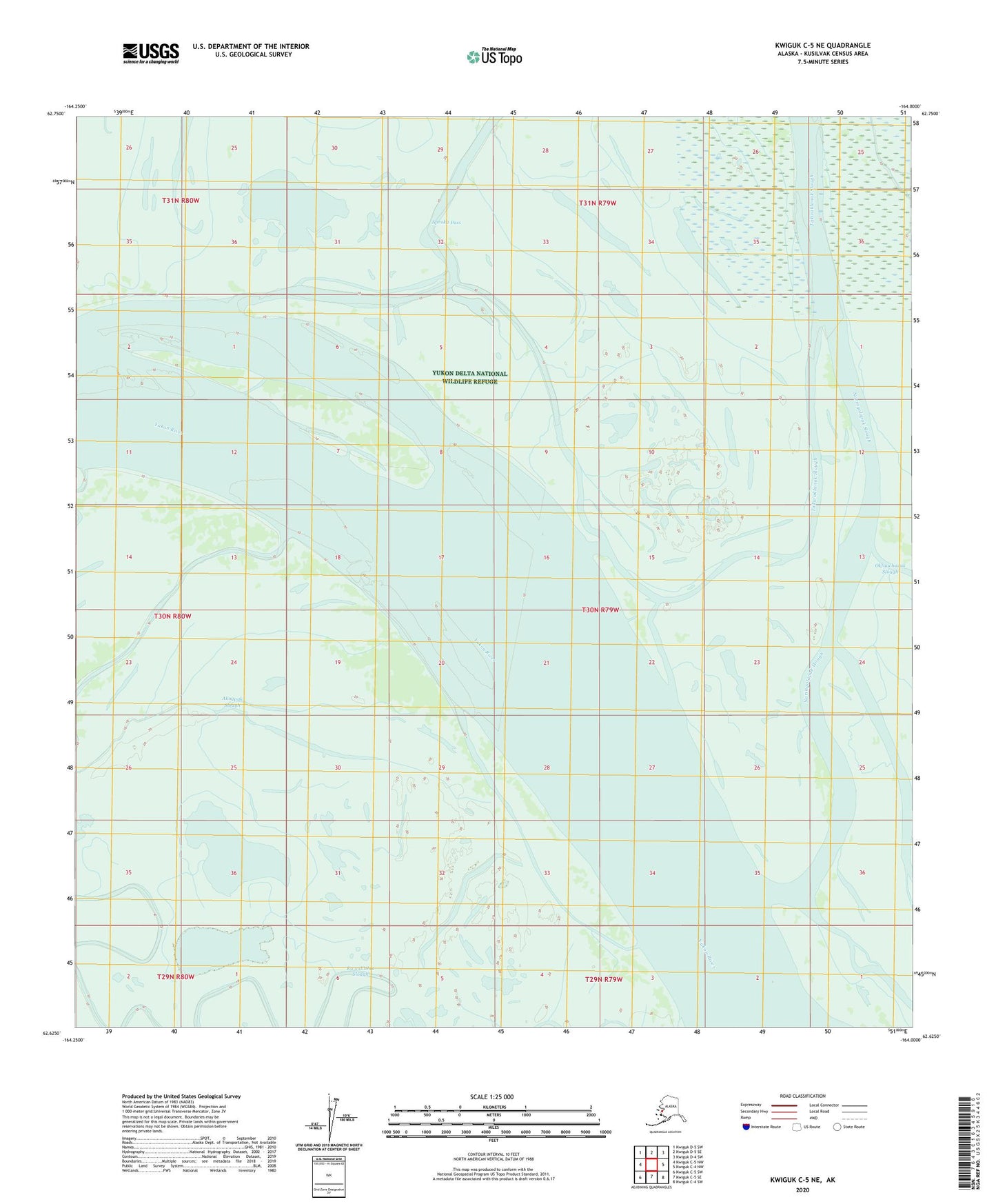 Kwiguk C-5 NE Alaska US Topo Map Image