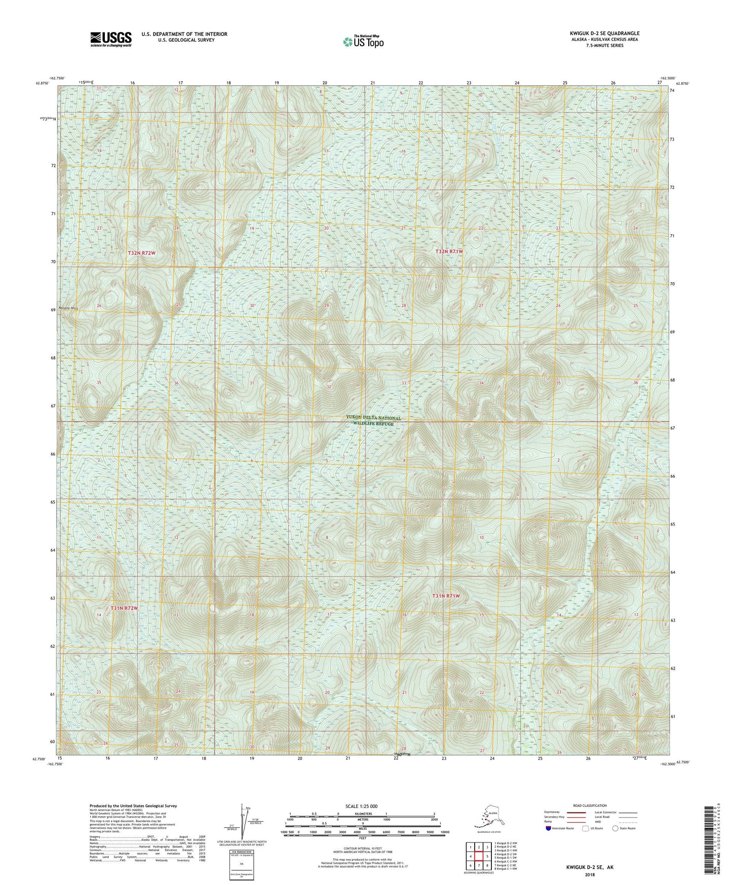 Kwiguk D-2 SE Alaska US Topo Map Image