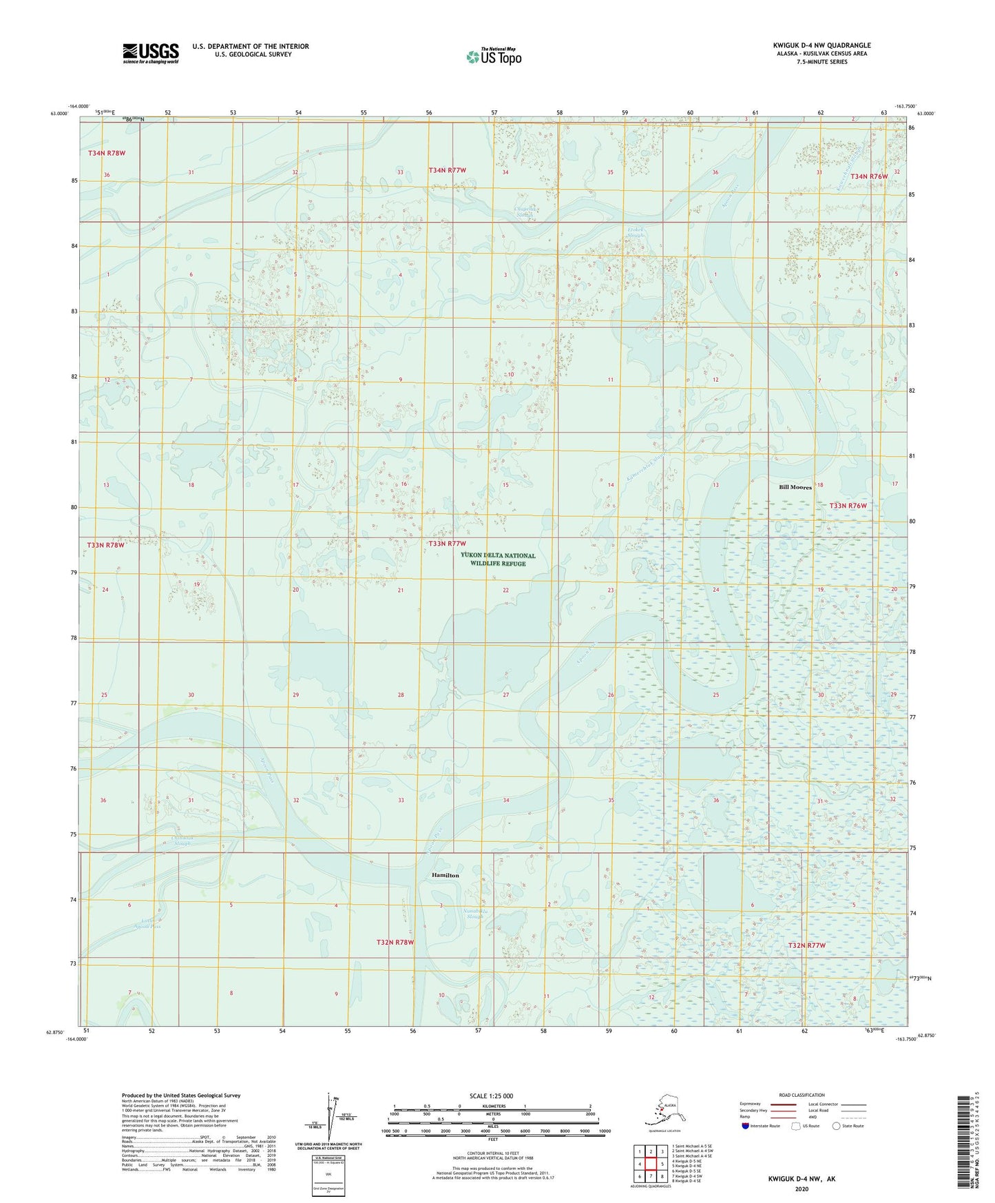 Kwiguk D-4 NW Alaska US Topo Map Image
