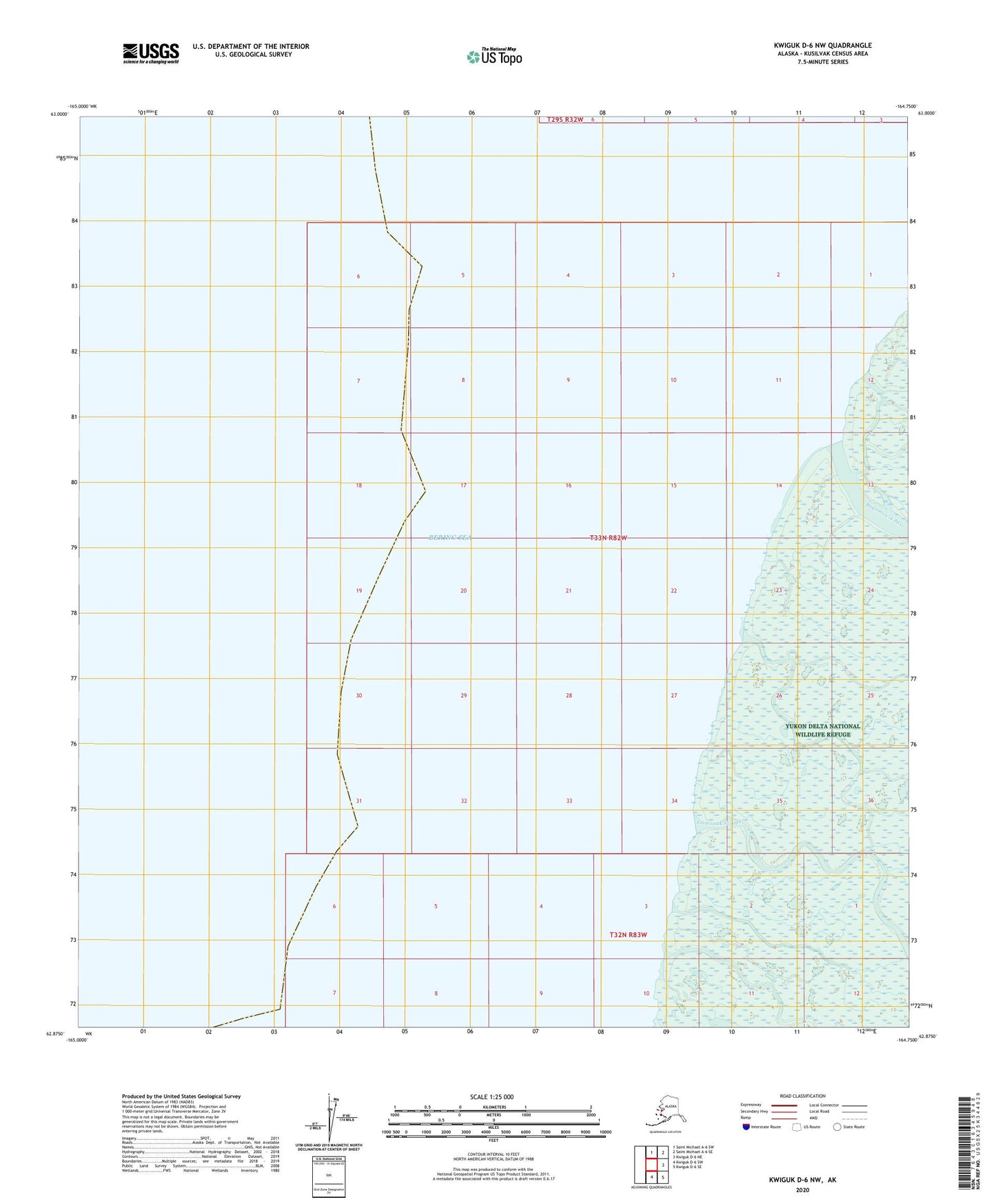 Kwiguk D-6 NW Alaska US Topo Map Image