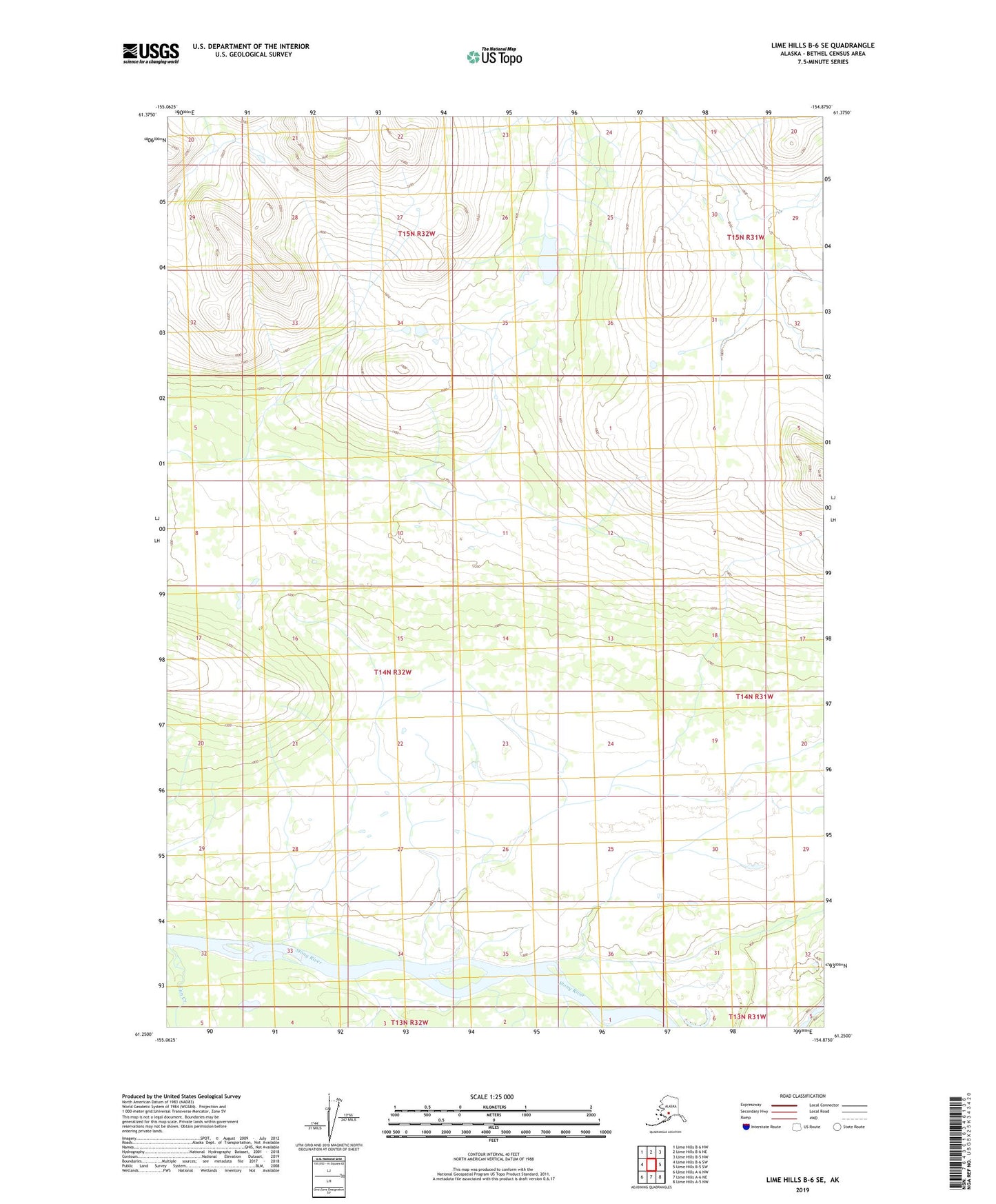 Lime Hills B-6 SE Alaska US Topo Map Image