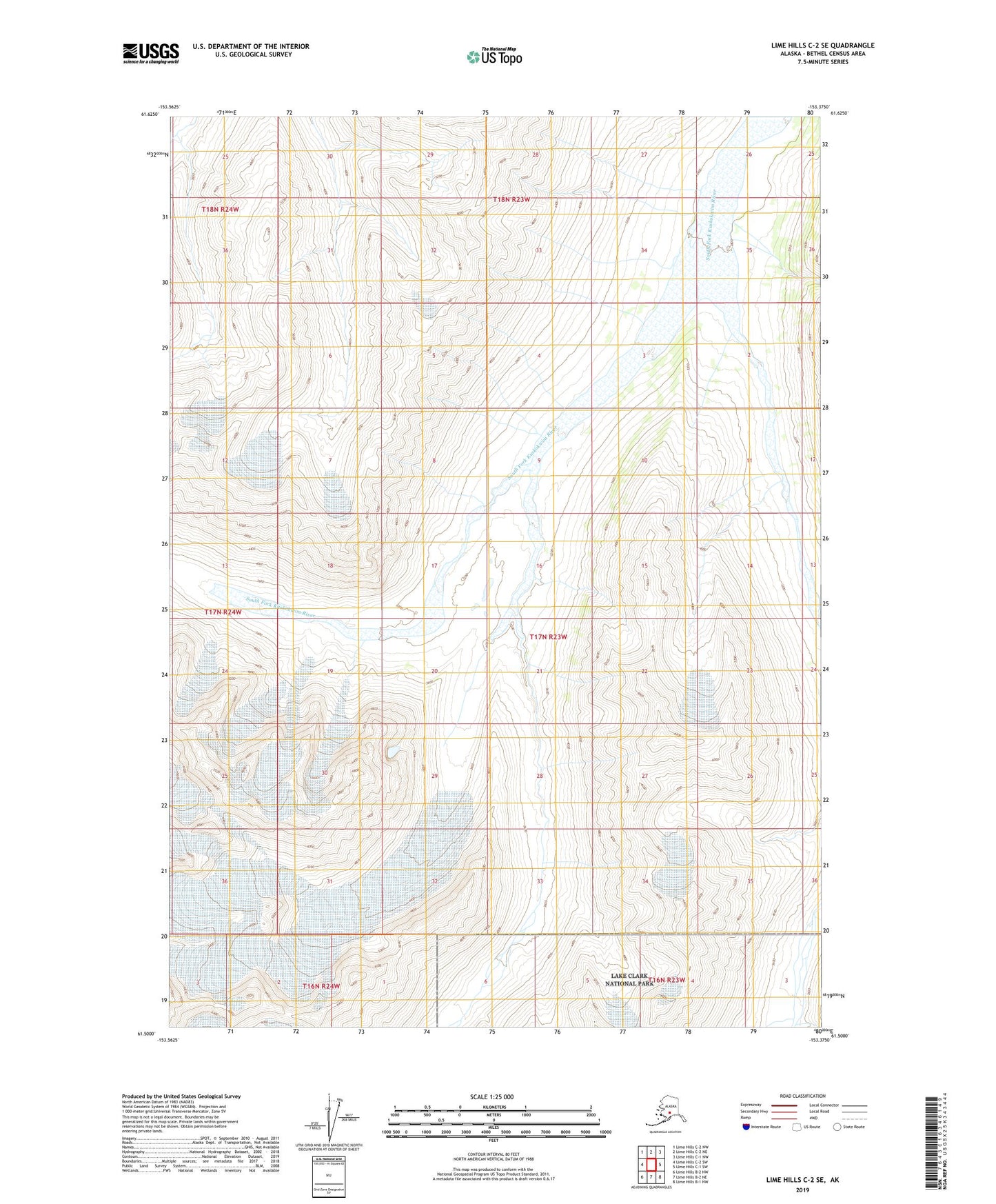 Lime Hills C-2 SE Alaska US Topo Map Image