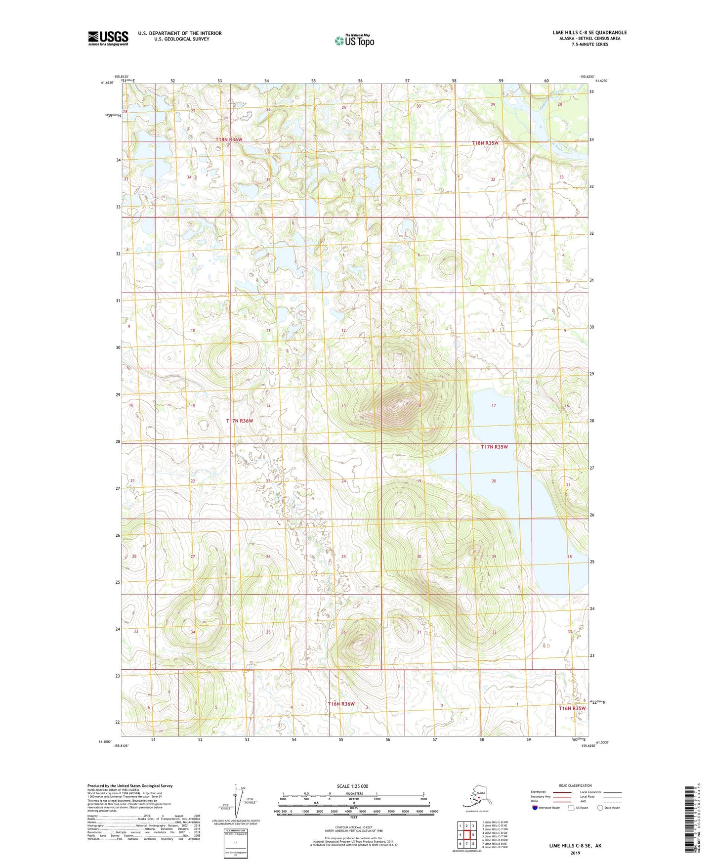 Lime Hills C-8 SE Alaska US Topo Map Image