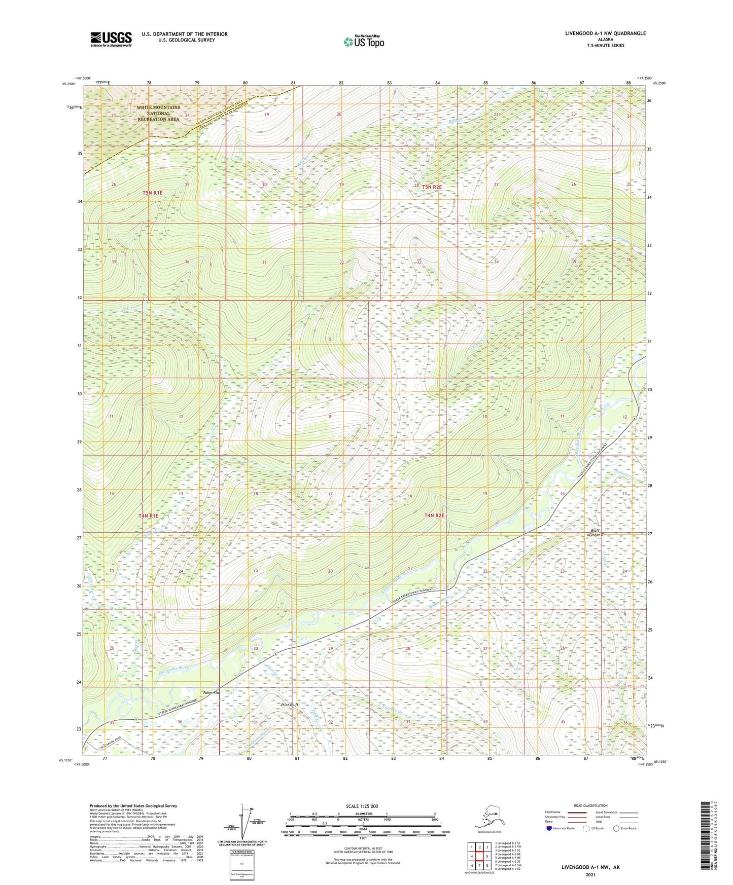 Livengood A-1 NW Alaska US Topo Map Image