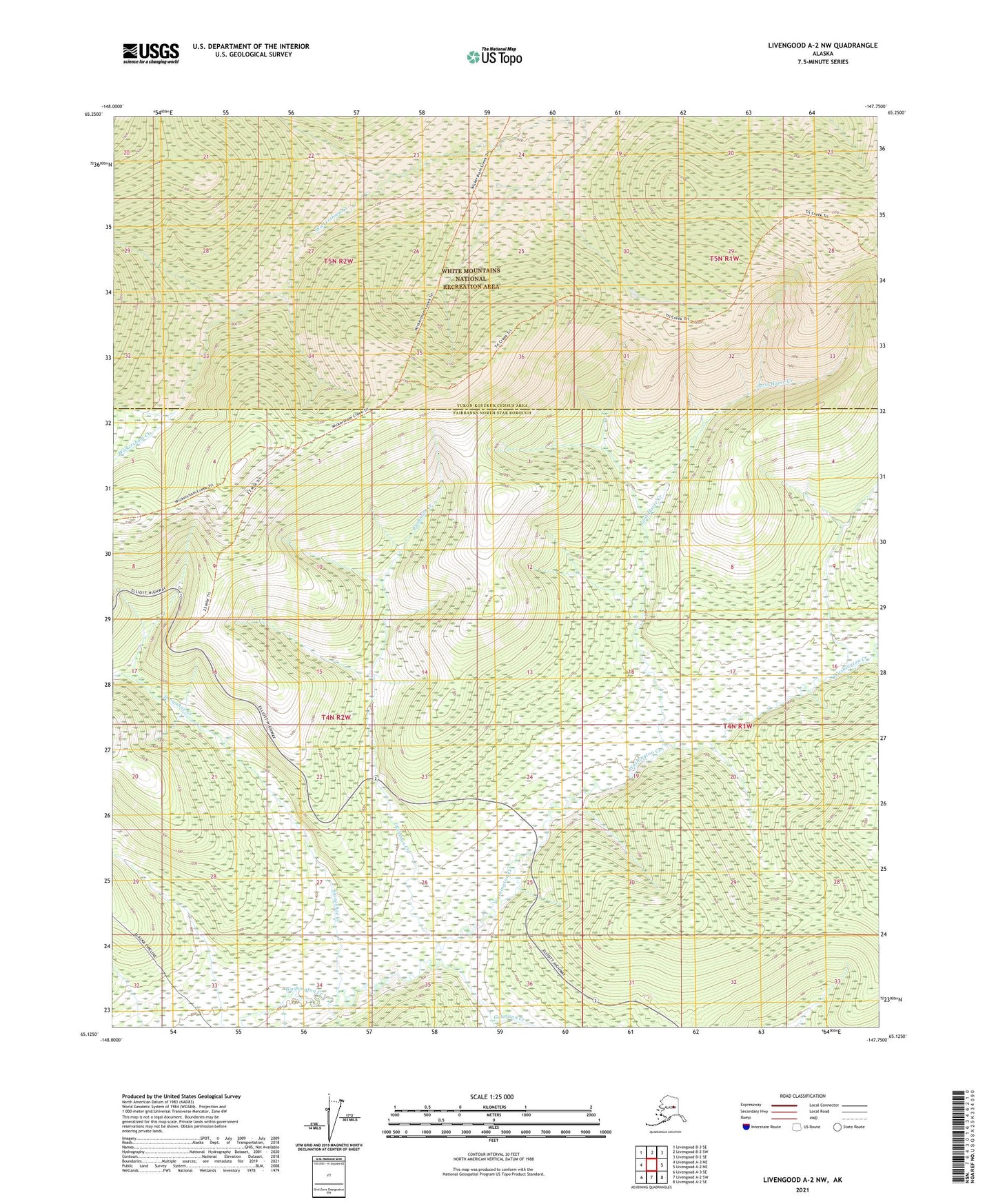 Livengood A-2 NW Alaska US Topo Map Image