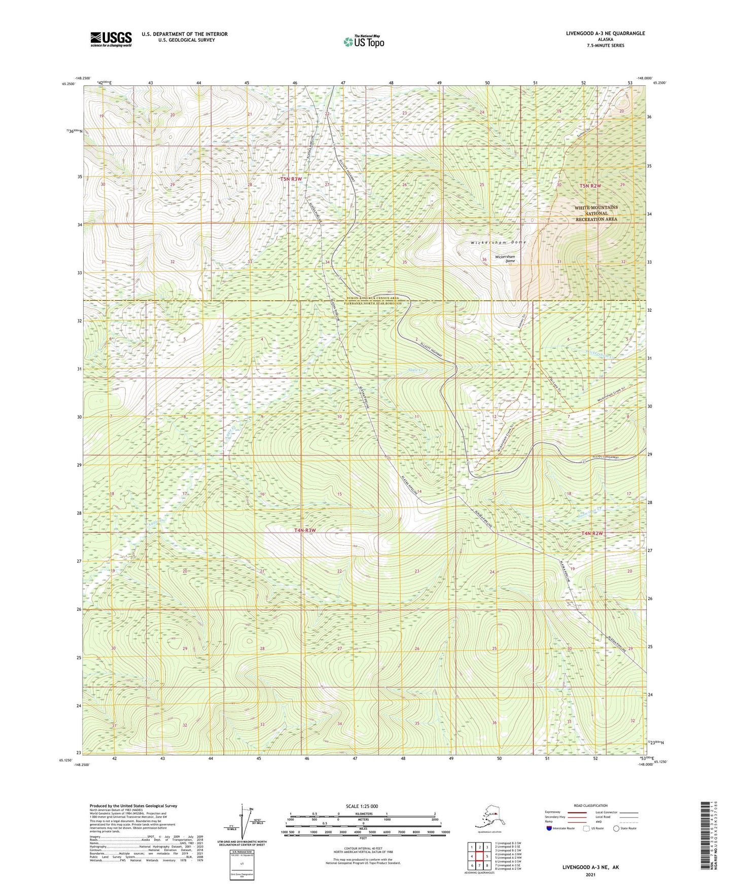 Livengood A-3 NE Alaska US Topo Map Image