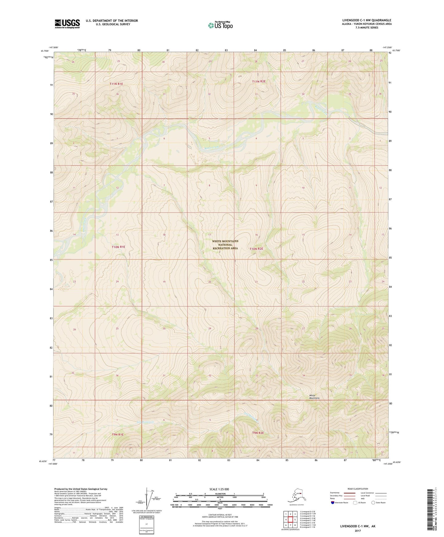 Livengood C-1 NW Alaska US Topo Map Image