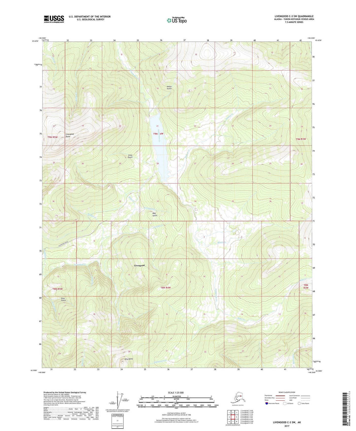 Livengood C-3 SW Alaska US Topo Map Image