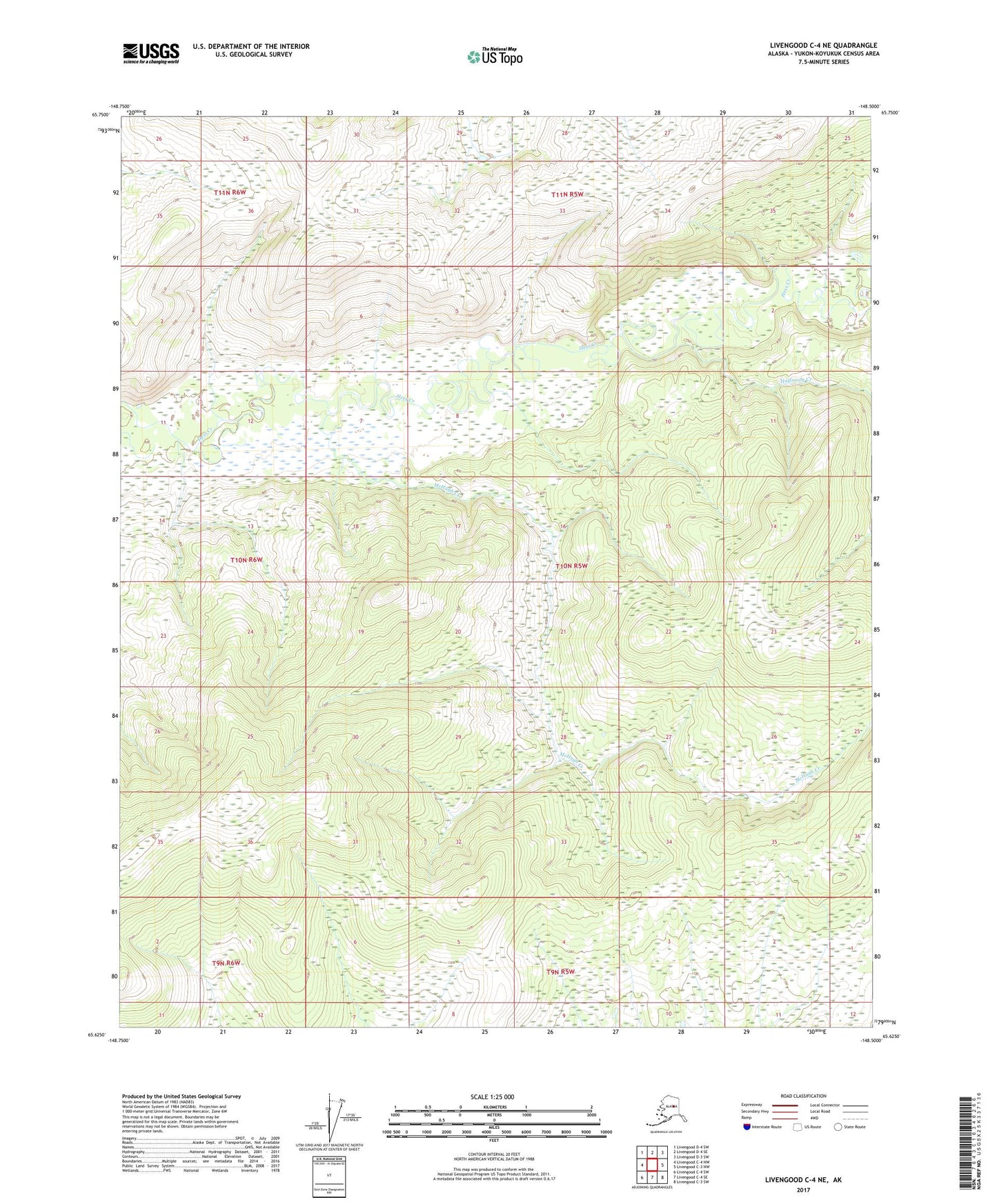 Livengood C-4 NE Alaska US Topo Map Image