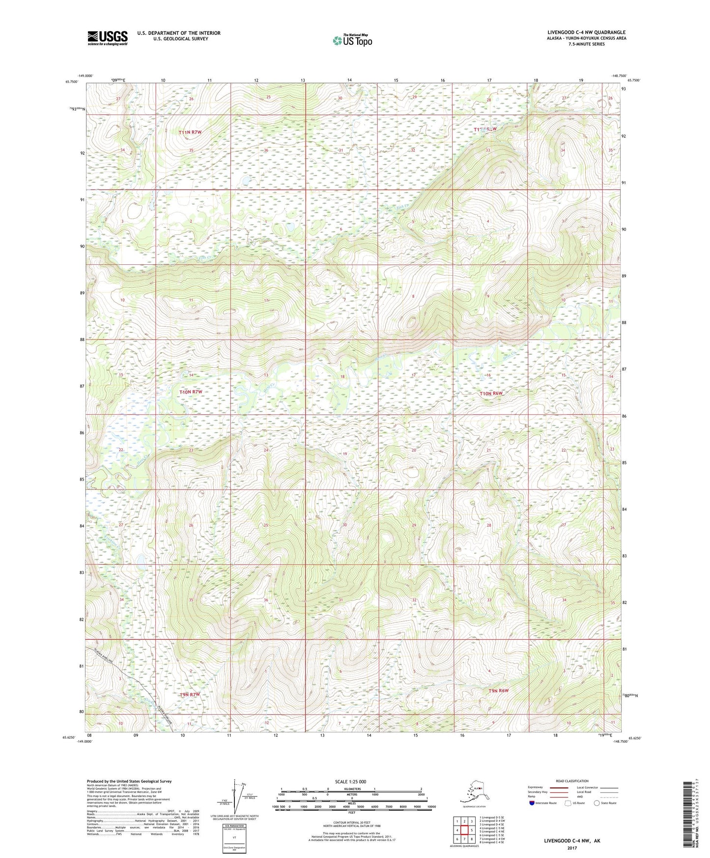 Livengood C-4 NW Alaska US Topo Map Image