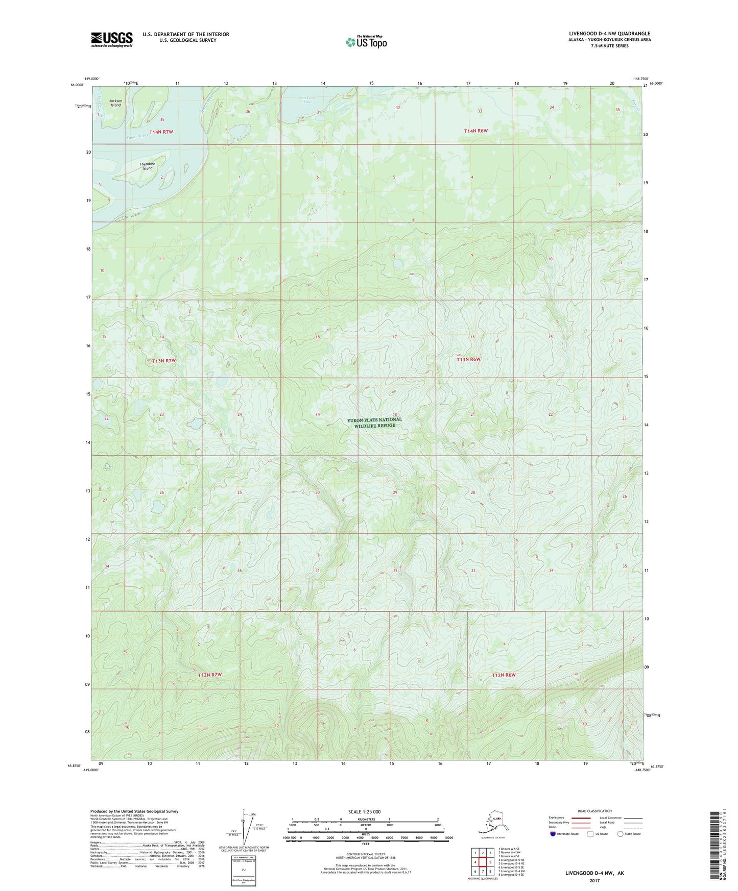 Livengood D-4 NW Alaska US Topo Map Image