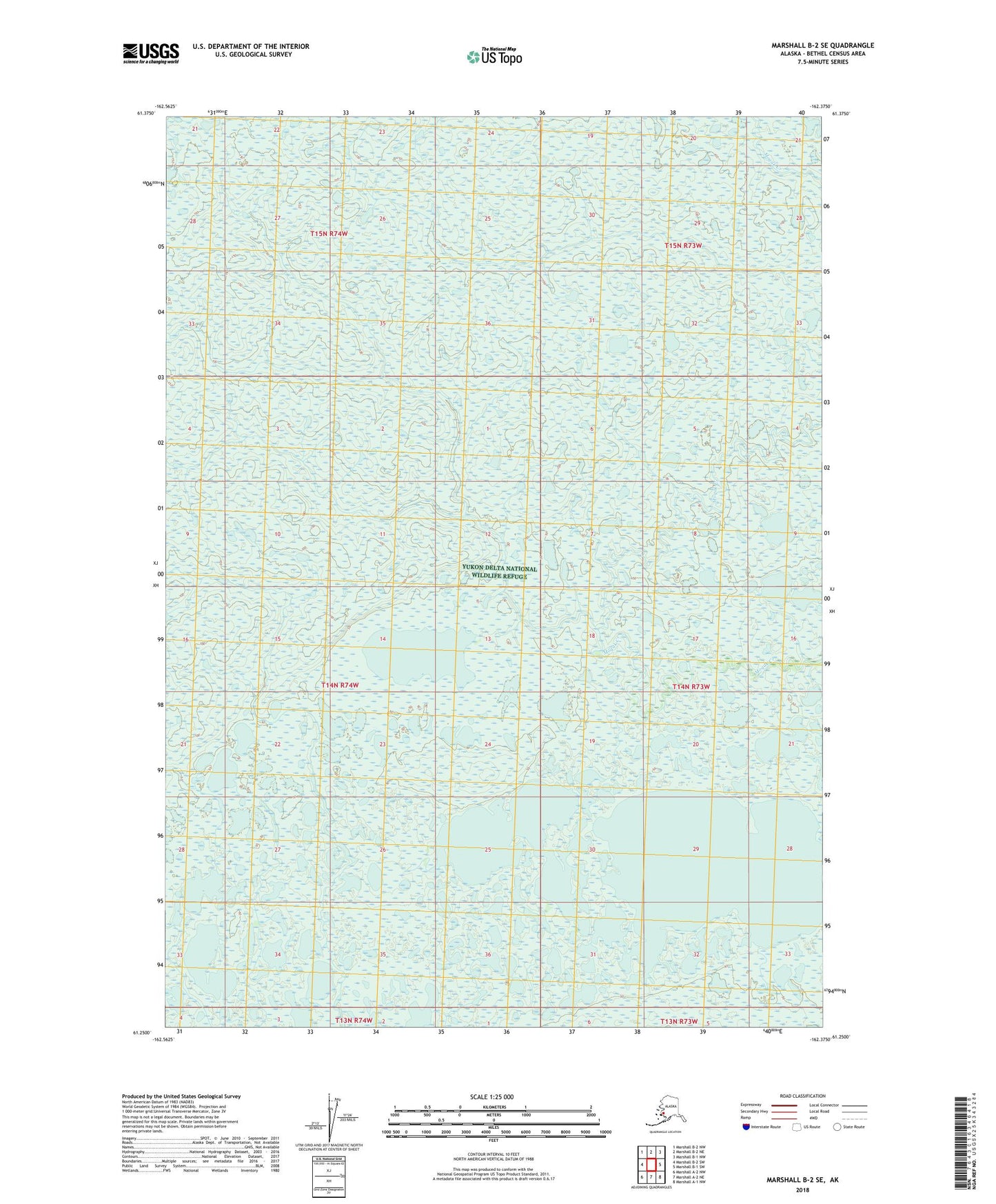 Marshall B-2 SE Alaska US Topo Map Image