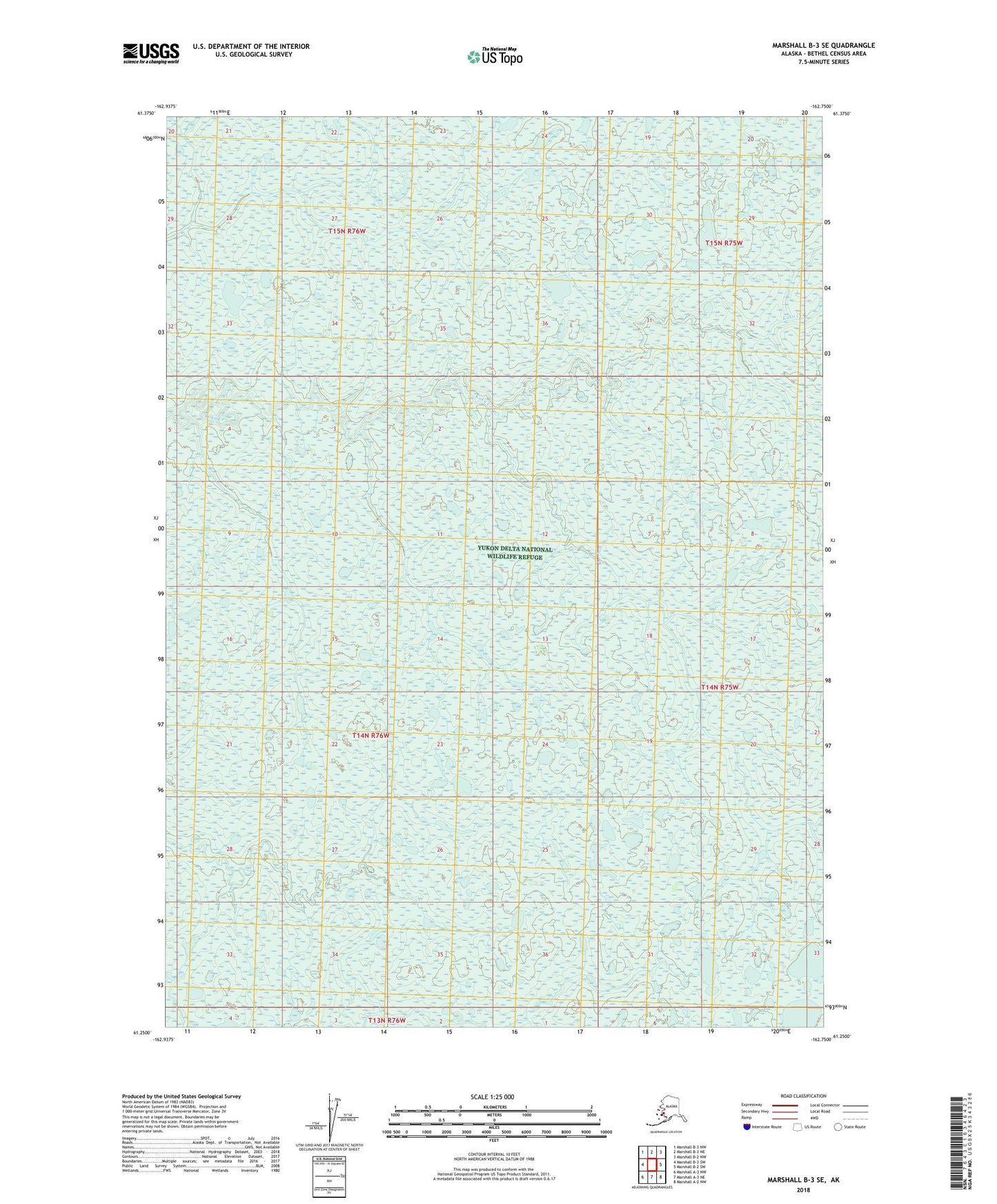 Marshall B-3 SE Alaska US Topo Map Image