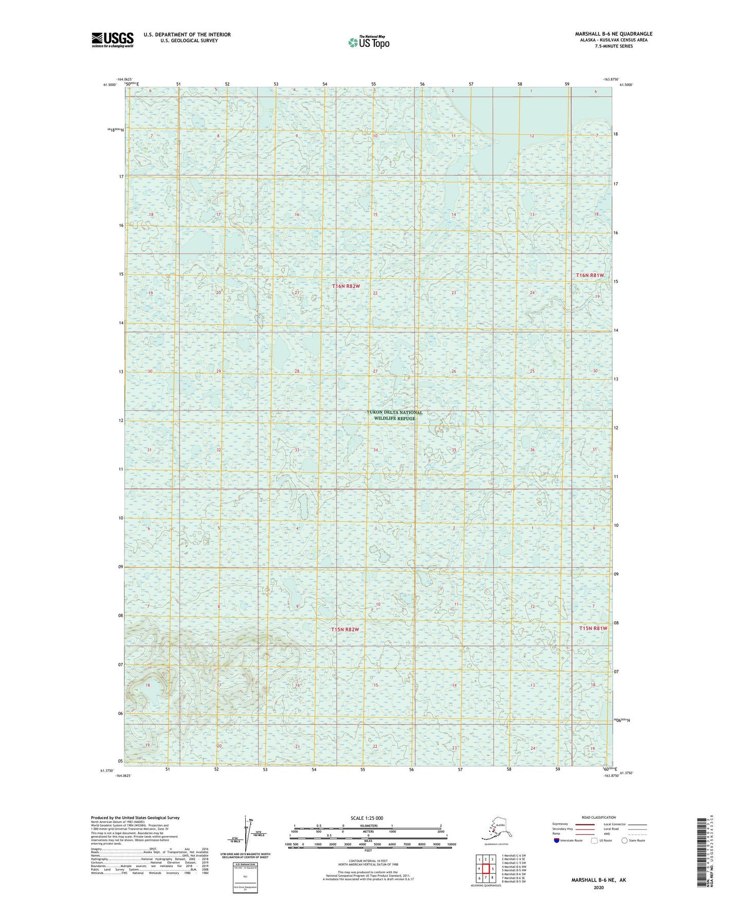 Marshall B-6 NE Alaska US Topo Map Image