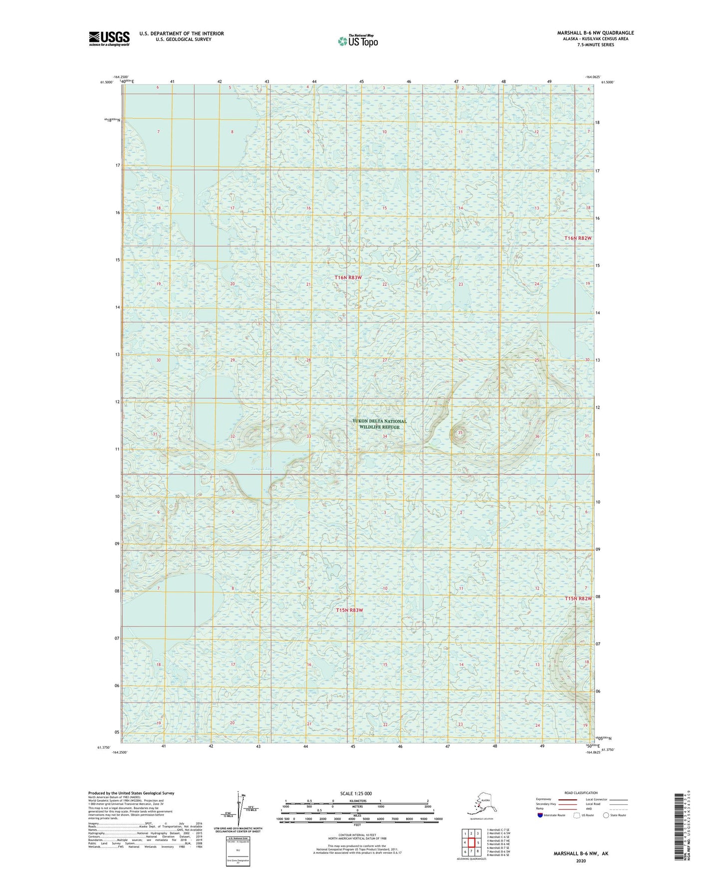 Marshall B-6 NW Alaska US Topo Map Image