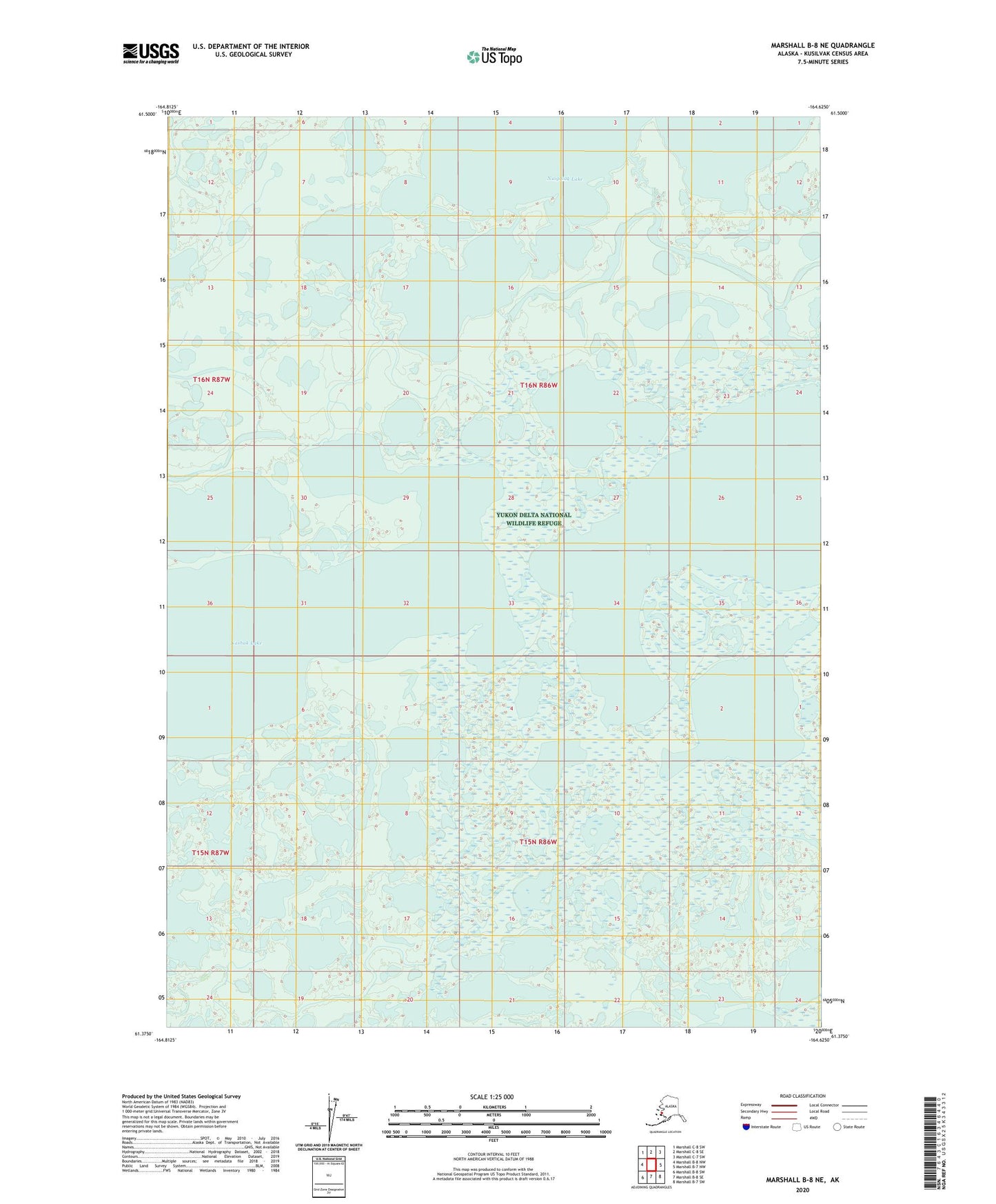 Marshall B-8 NE Alaska US Topo Map Image