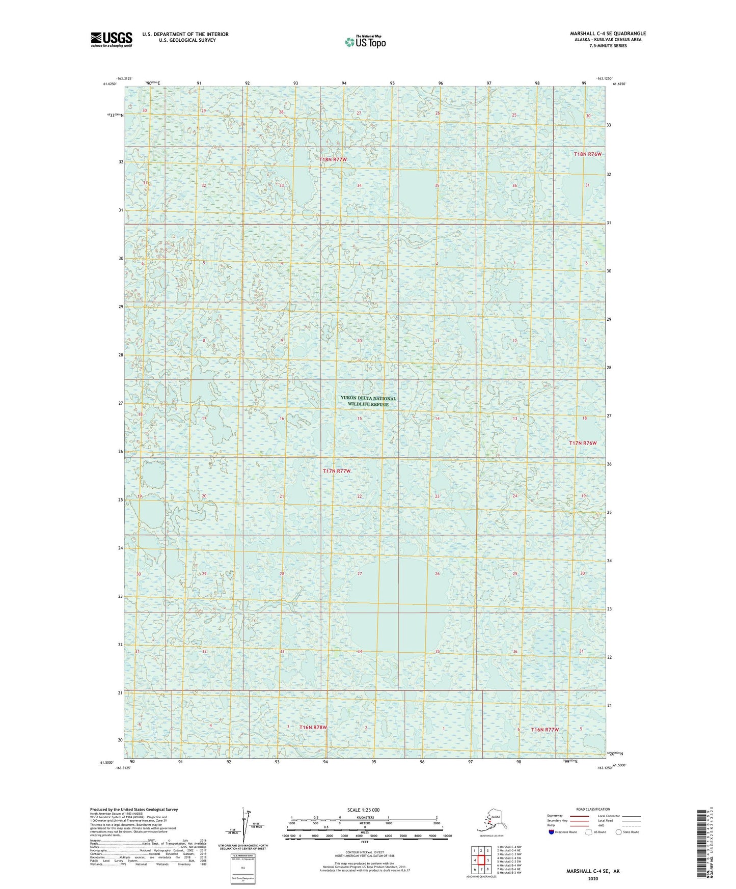 Marshall C-4 SE Alaska US Topo Map Image