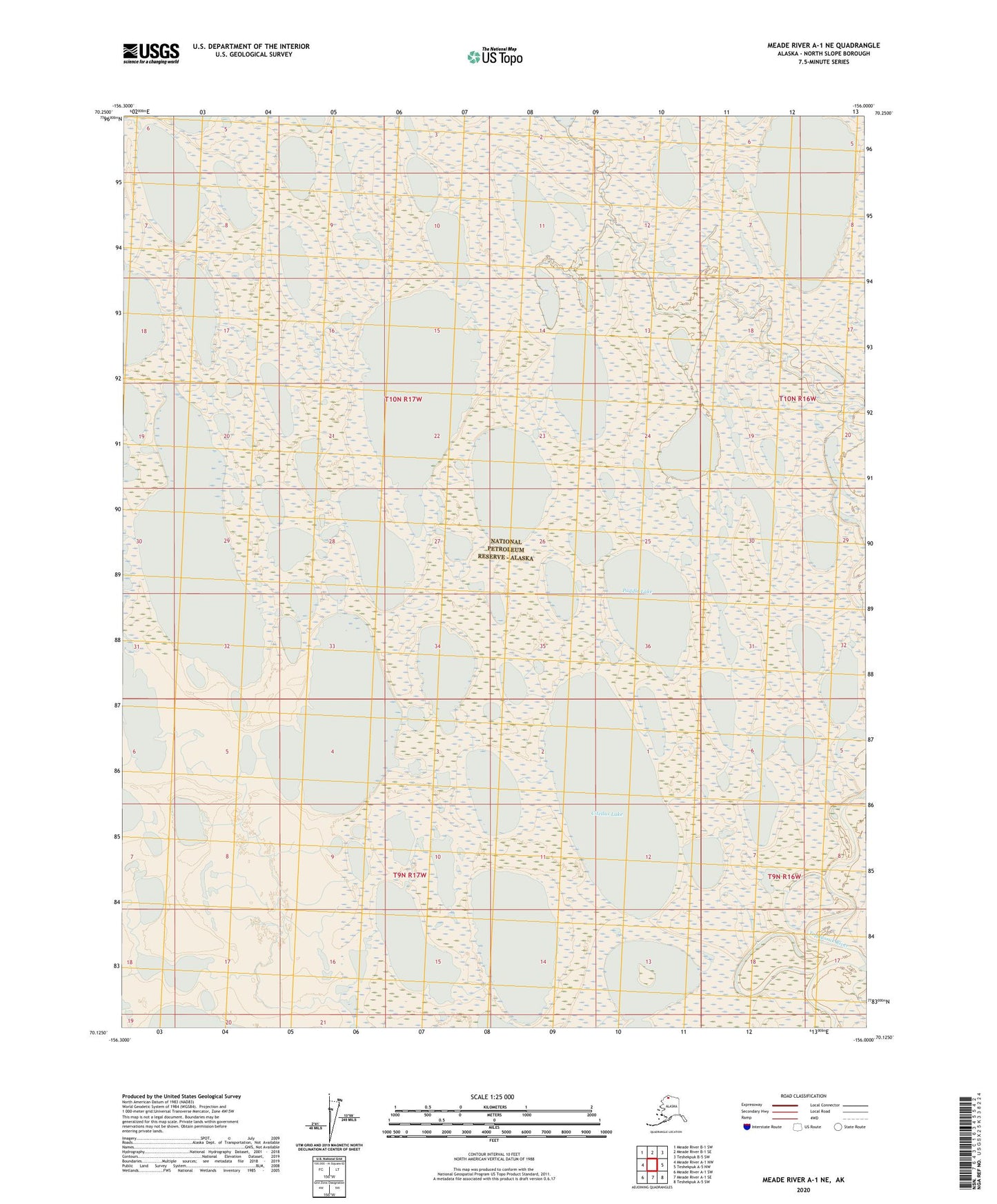 Meade River A-1 NE Alaska US Topo Map Image