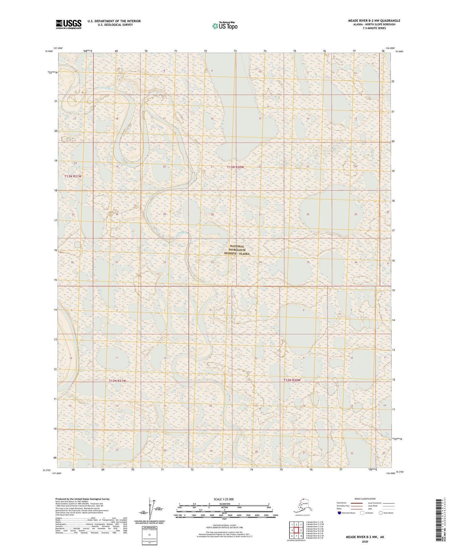 Meade River B-2 NW Alaska US Topo Map Image