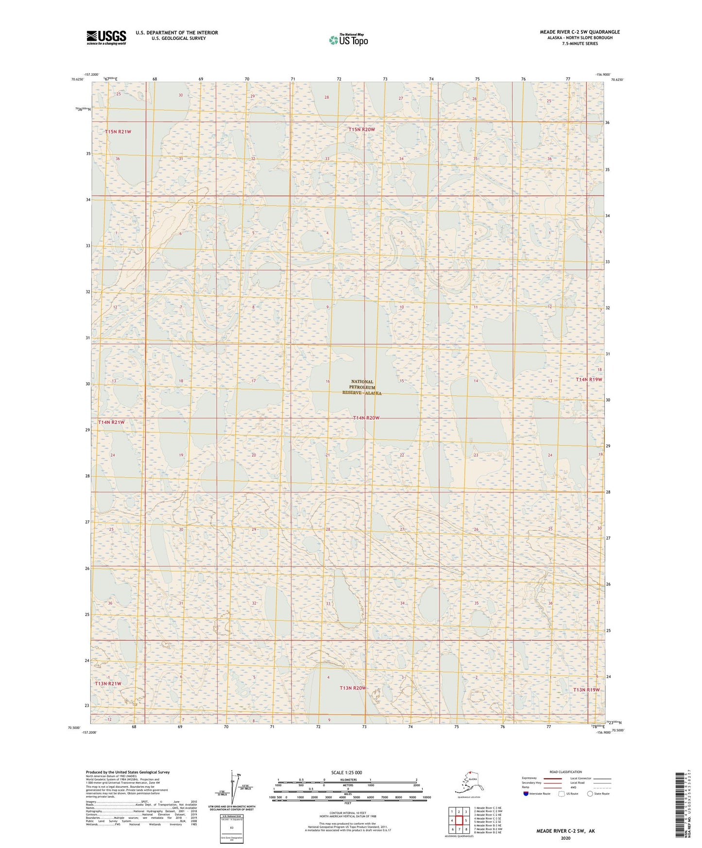 Meade River C-2 SW Alaska US Topo Map Image