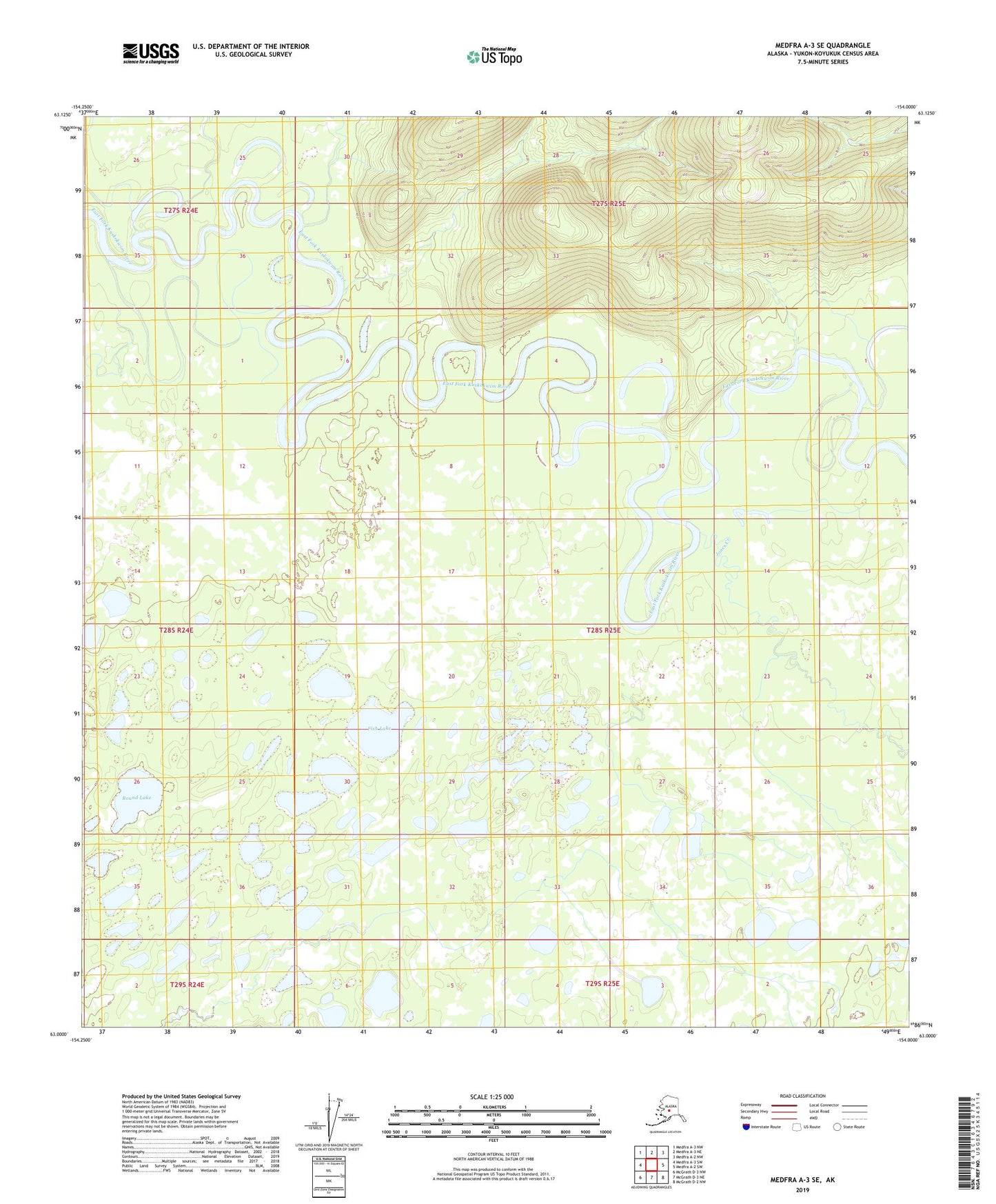 Medfra A-3 SE Alaska US Topo Map Image
