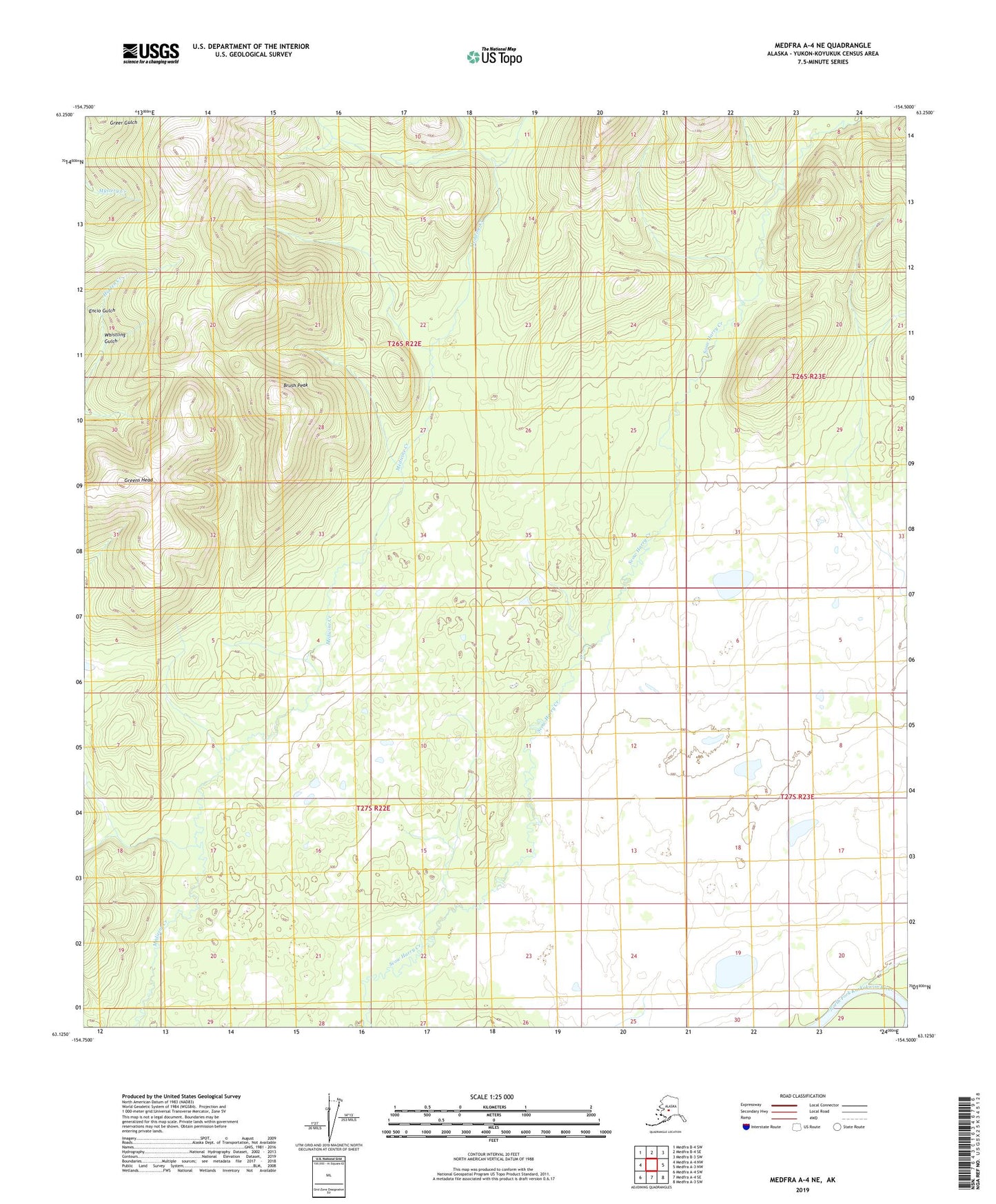 Medfra A-4 NE Alaska US Topo Map Image
