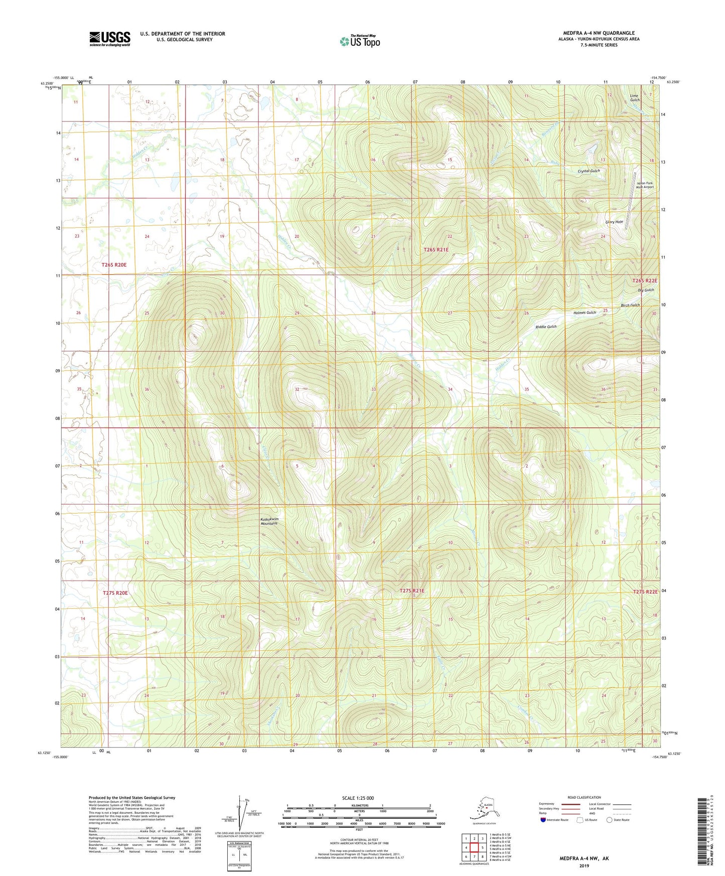 Medfra A-4 NW Alaska US Topo Map Image