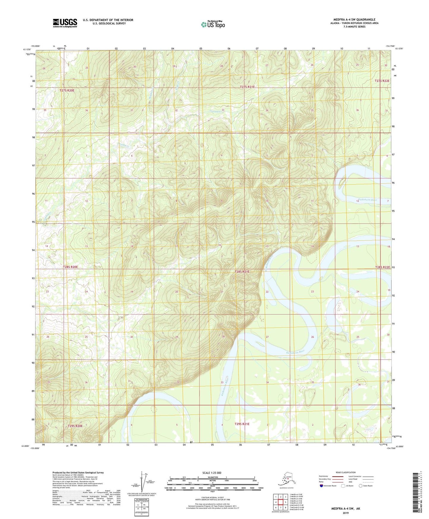 Medfra A-4 SW Alaska US Topo Map Image
