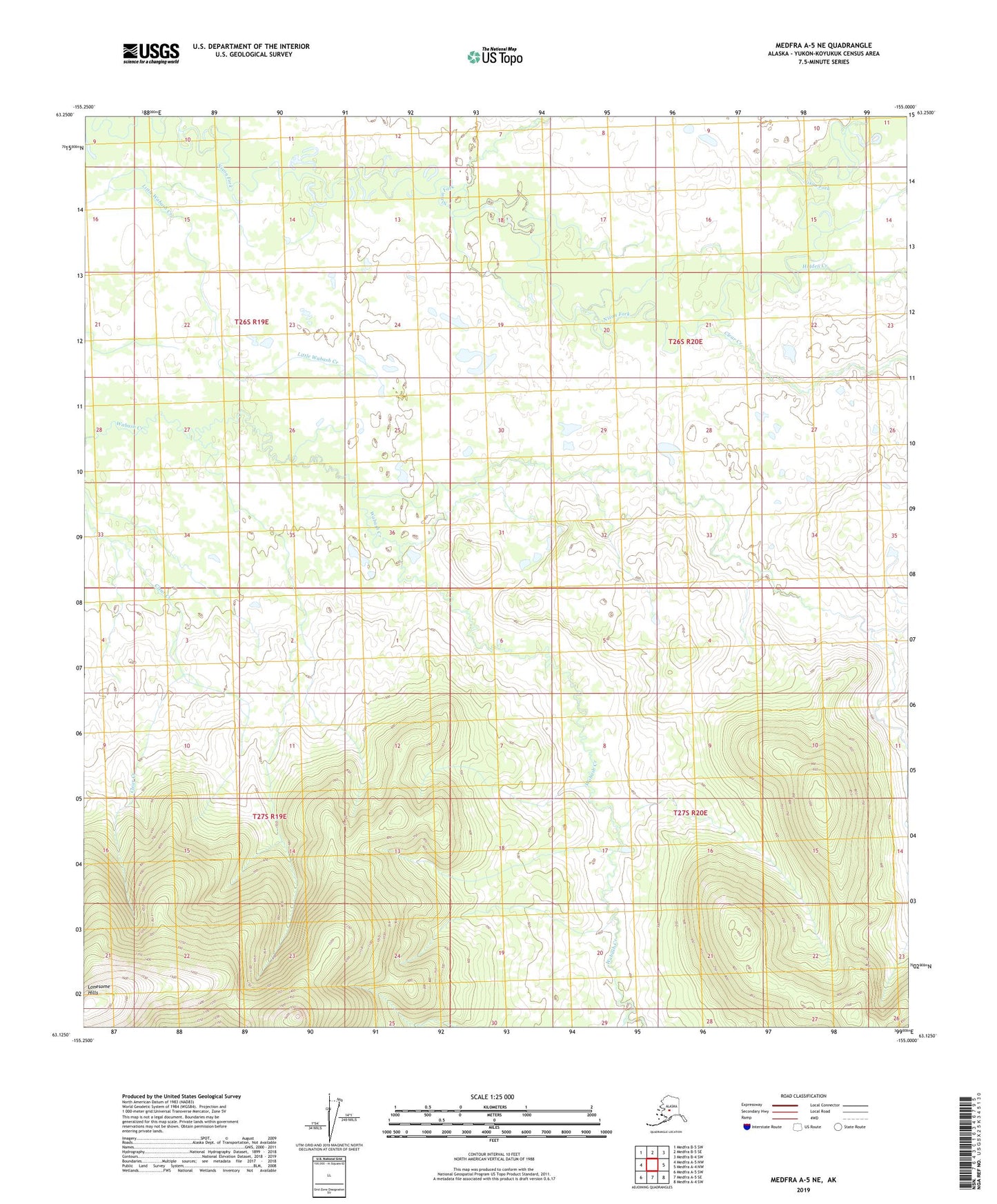 Medfra A-5 NE Alaska US Topo Map Image