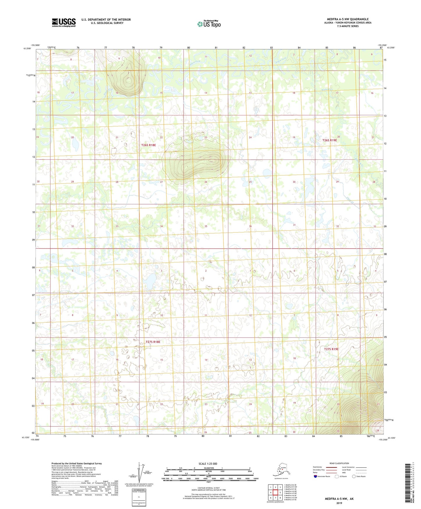 Medfra A-5 NW Alaska US Topo Map Image