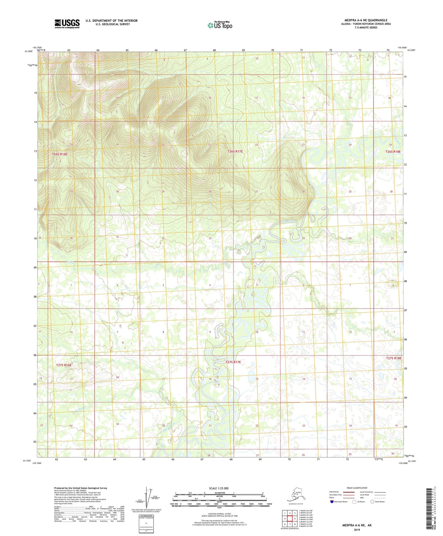 Medfra A-6 NE Alaska US Topo Map Image