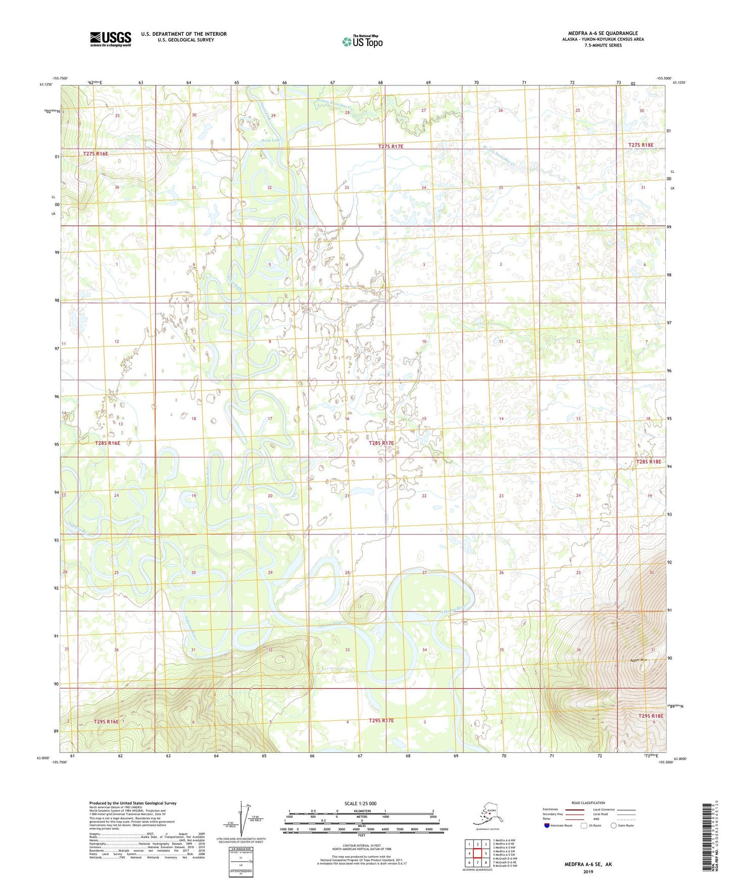 Medfra A-6 SE Alaska US Topo Map Image