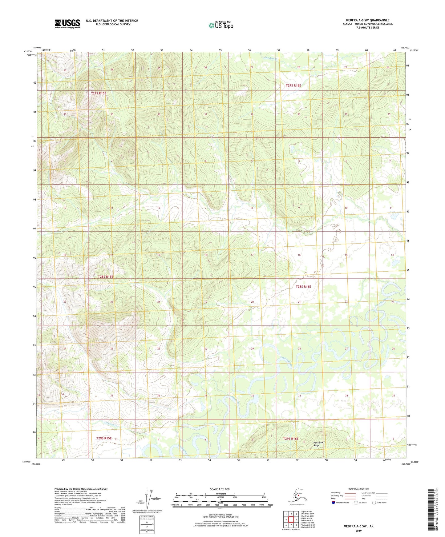 Medfra A-6 SW Alaska US Topo Map Image