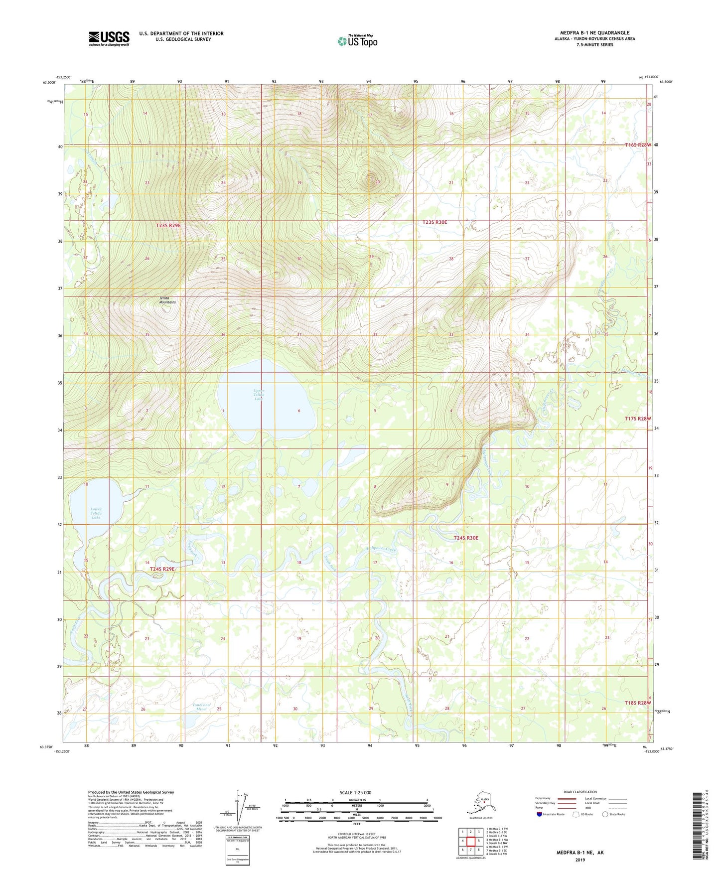 Medfra B-1 NE Alaska US Topo Map Image