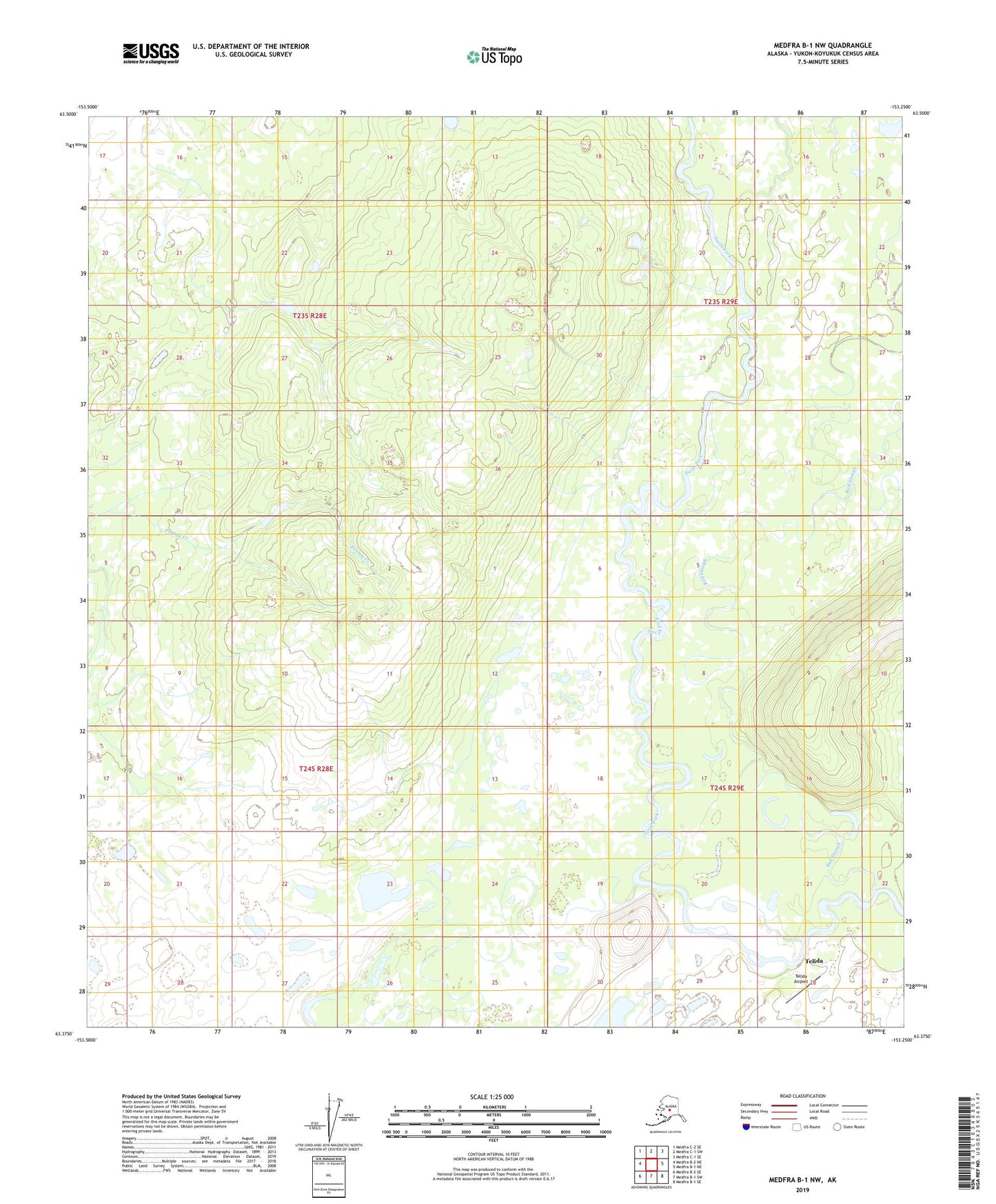 Medfra B-1 NW Alaska US Topo Map Image