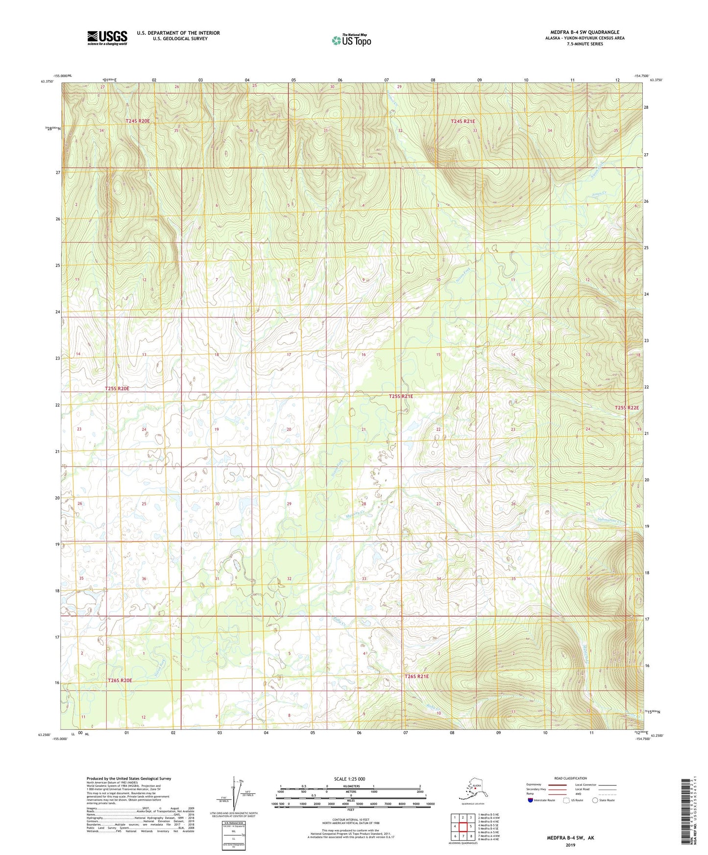 Medfra B-4 SW Alaska US Topo Map Image