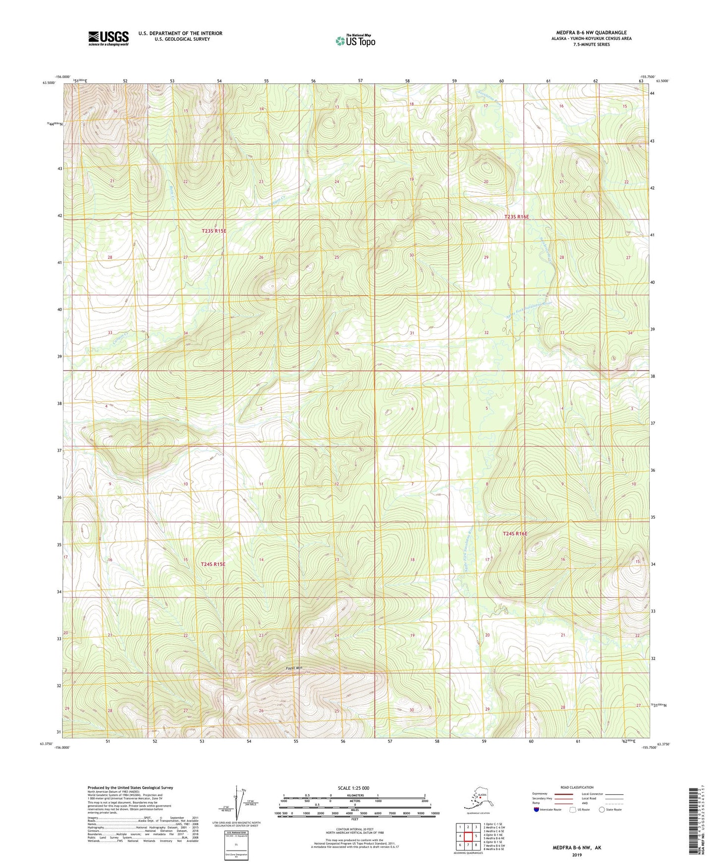 Medfra B-6 NW Alaska US Topo Map Image