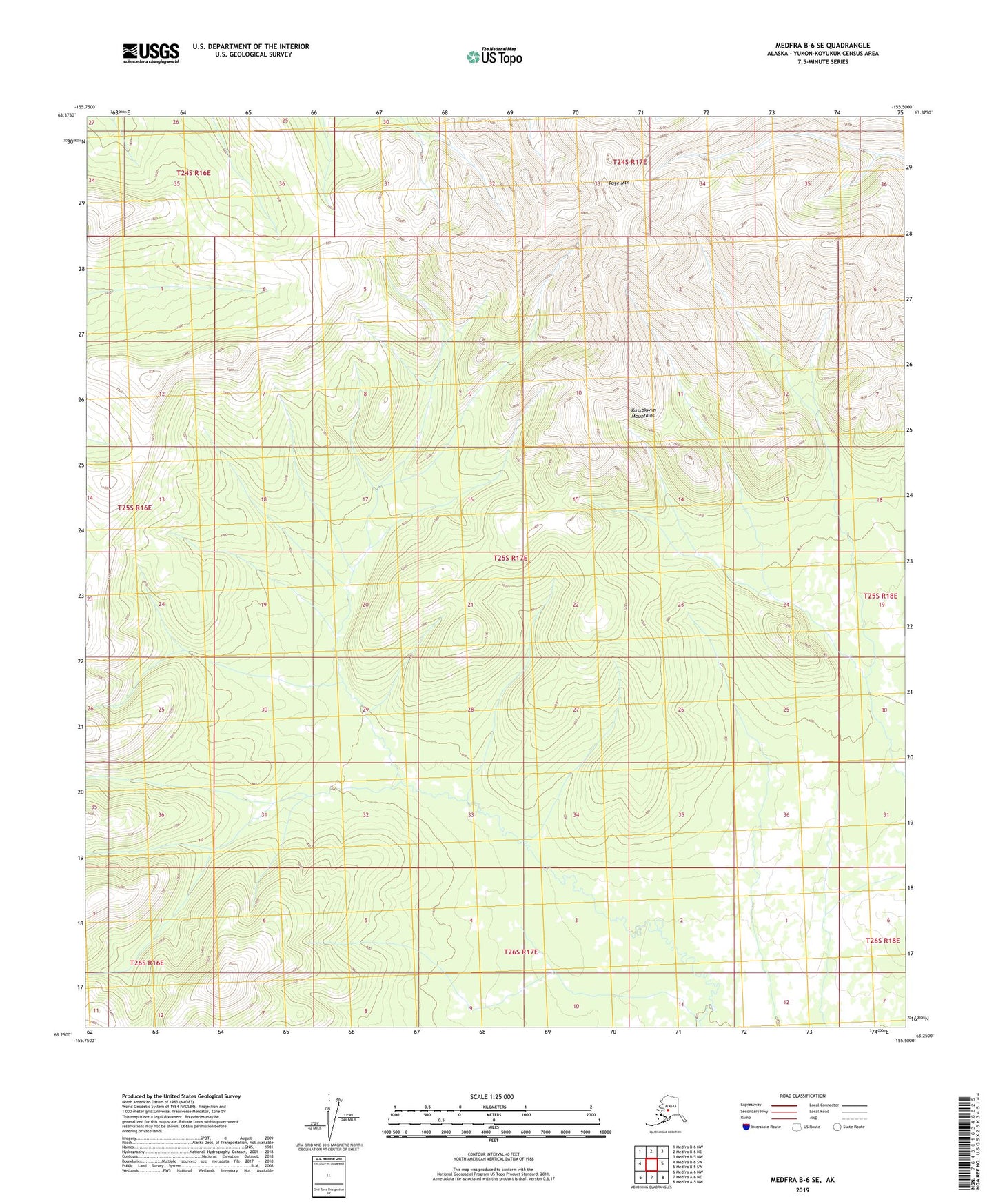 Medfra B-6 SE Alaska US Topo Map Image