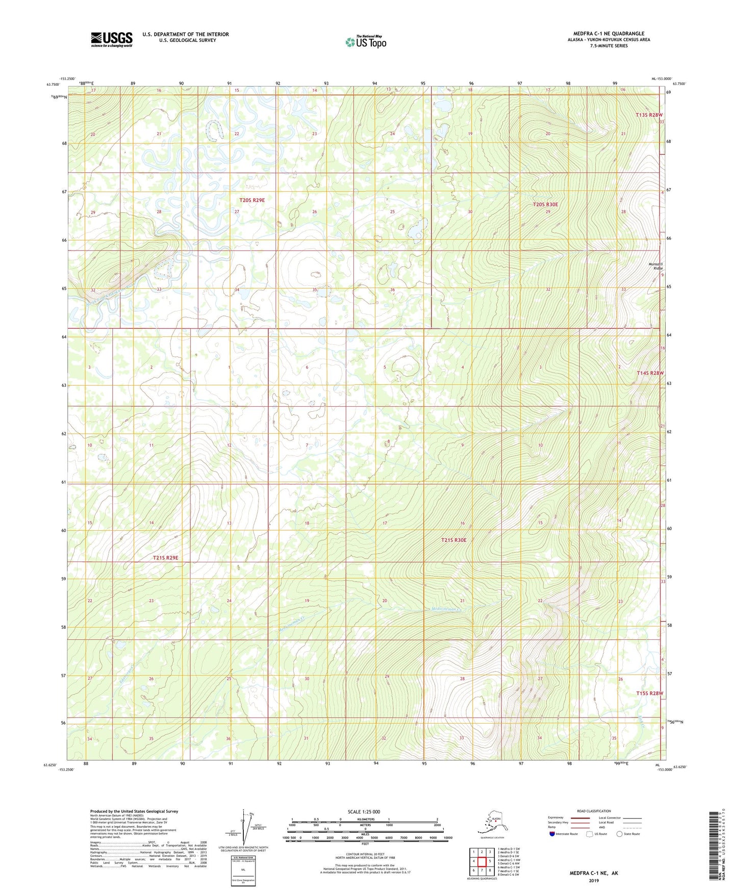 Medfra C-1 NE Alaska US Topo Map Image