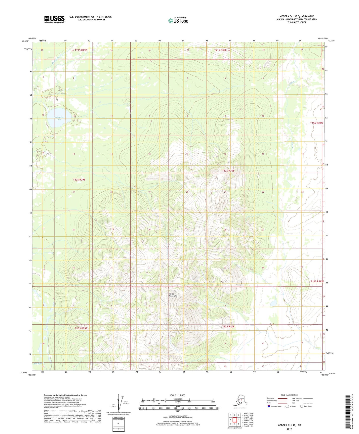 Medfra C-1 SE Alaska US Topo Map Image