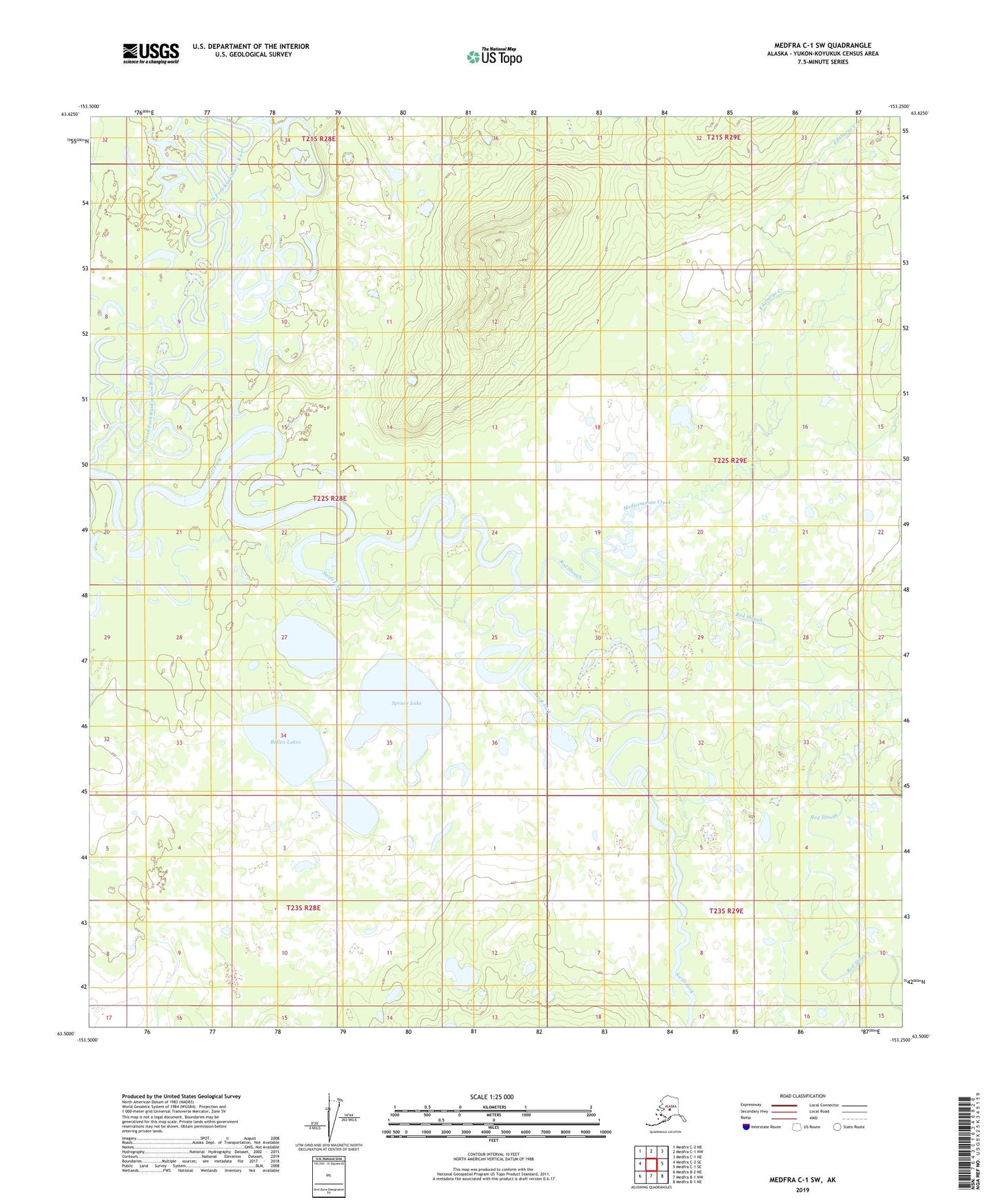 Medfra C-1 SW Alaska US Topo Map Image