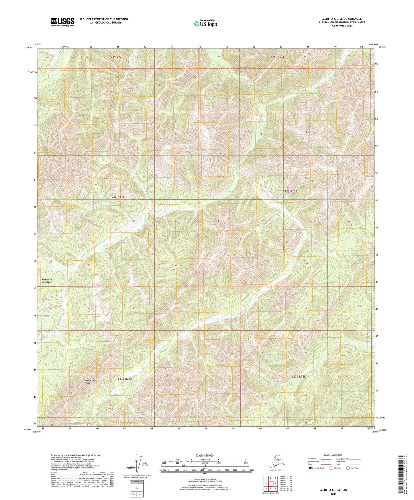 Medfra C-3 SE Alaska US Topo Map Image