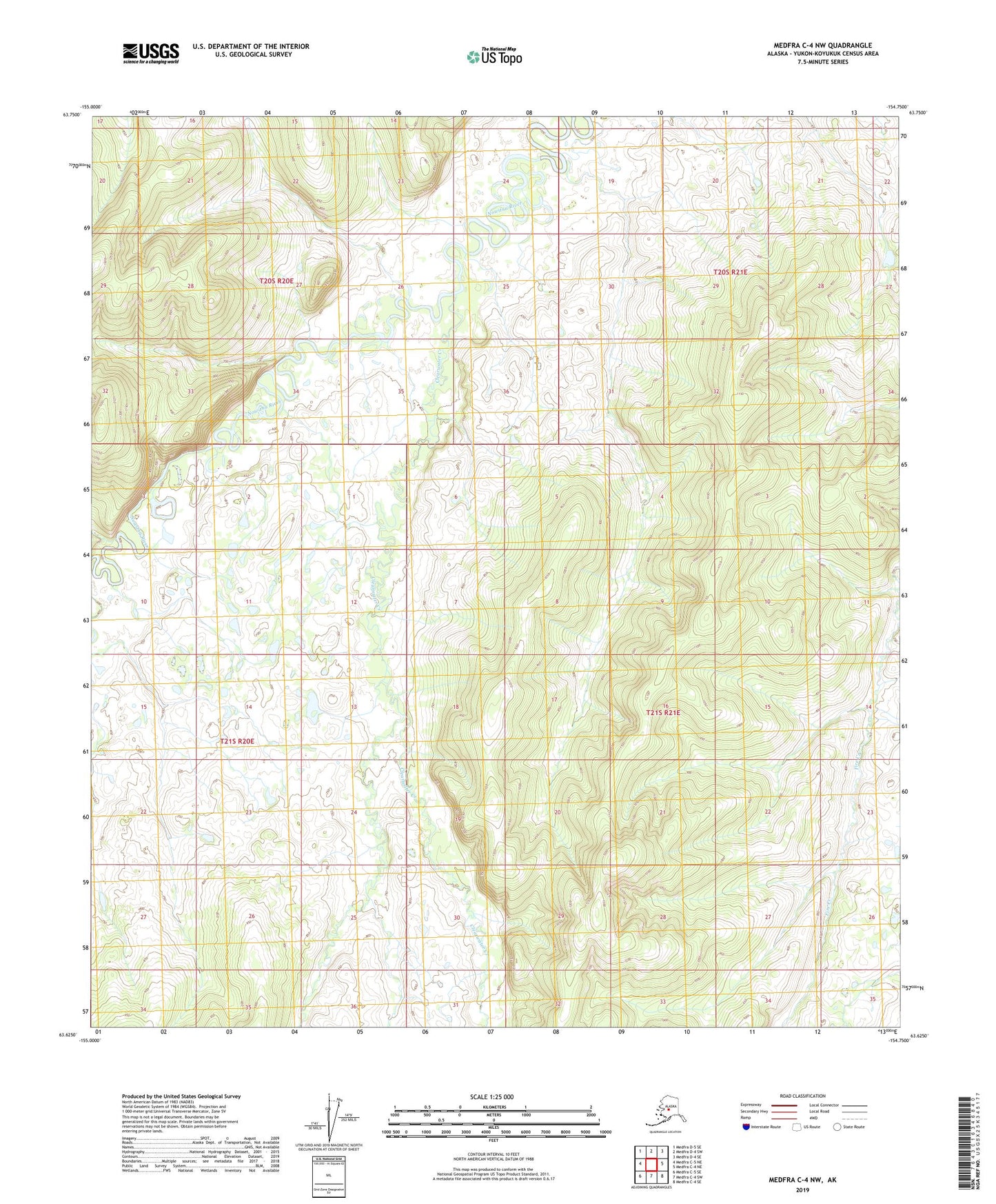 Medfra C-4 NW Alaska US Topo Map Image