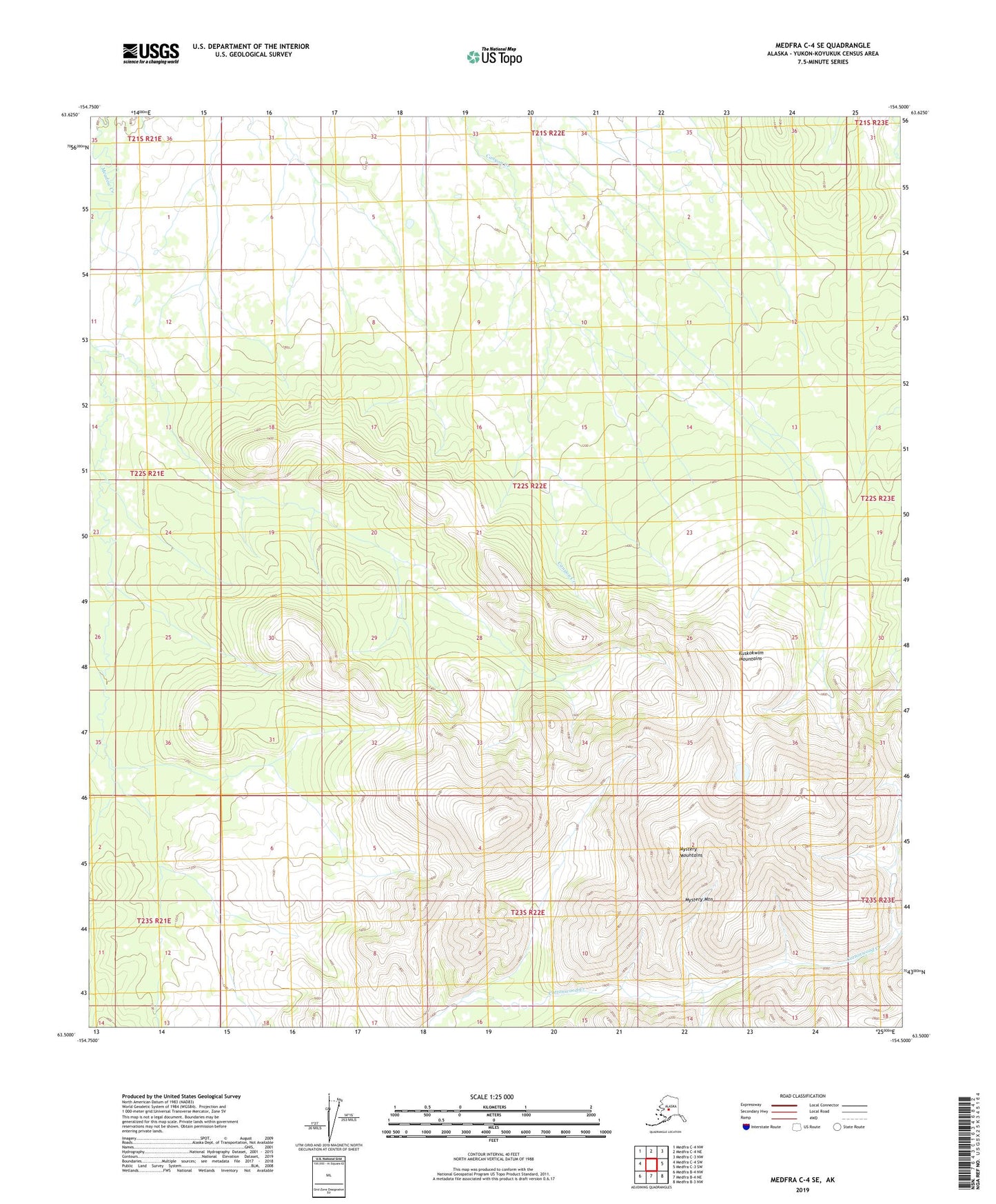 Medfra C-4 SE Alaska US Topo Map Image