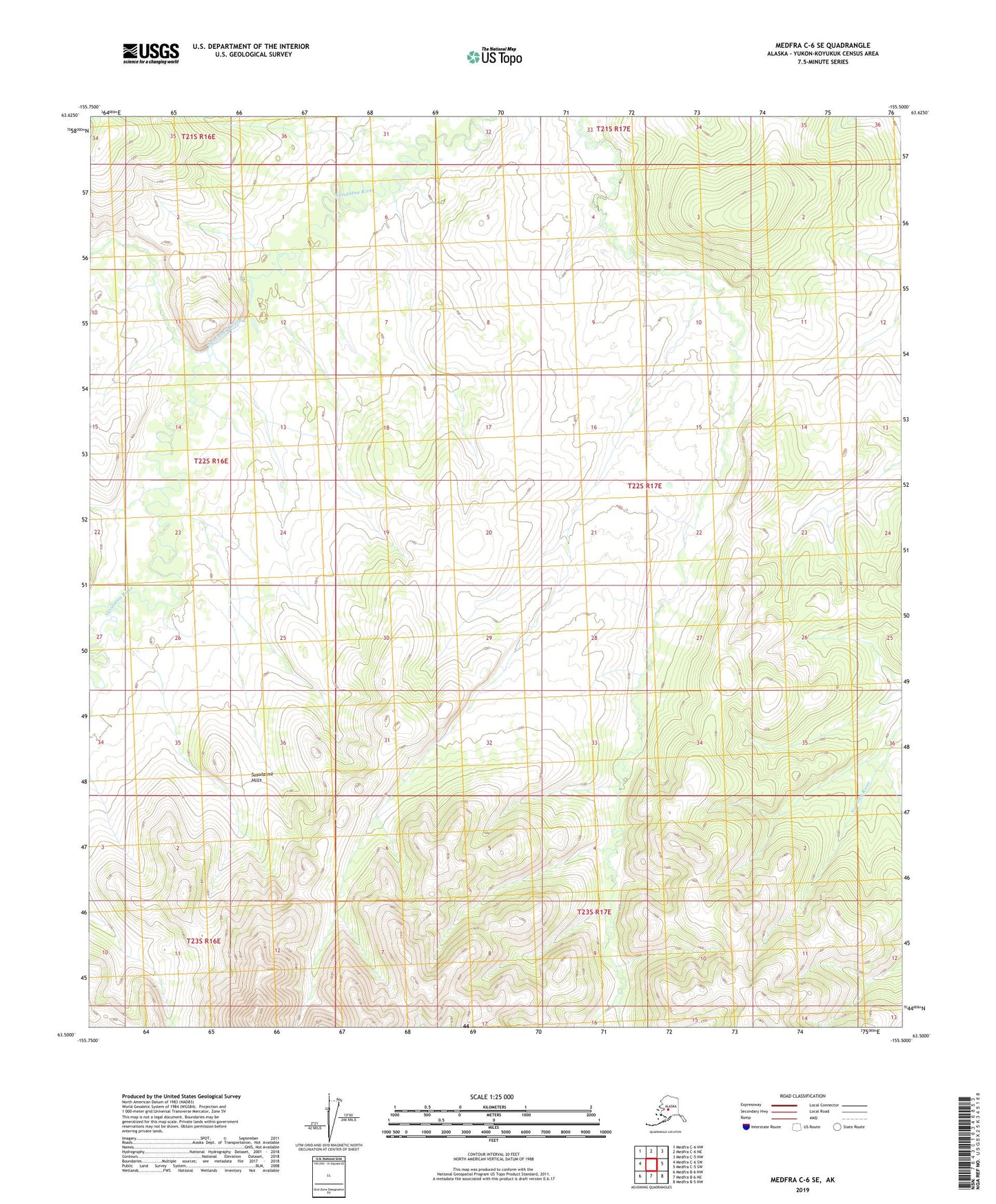 Medfra C-6 SE Alaska US Topo Map Image