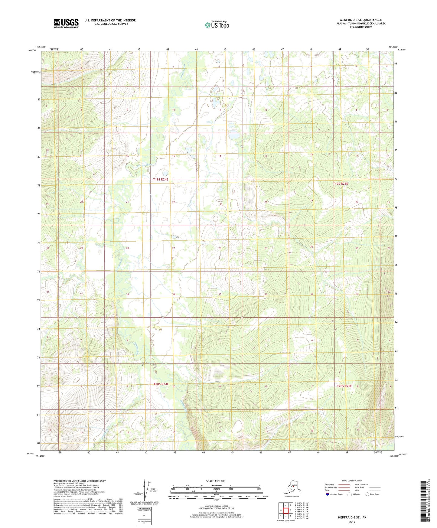 Medfra D-3 SE Alaska US Topo Map Image